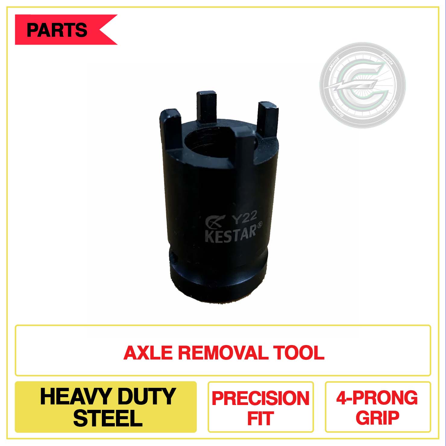Axle Removal Tool Heavy Duty Steel Precision Fit 4-Prong Grip | eMotoX Sports