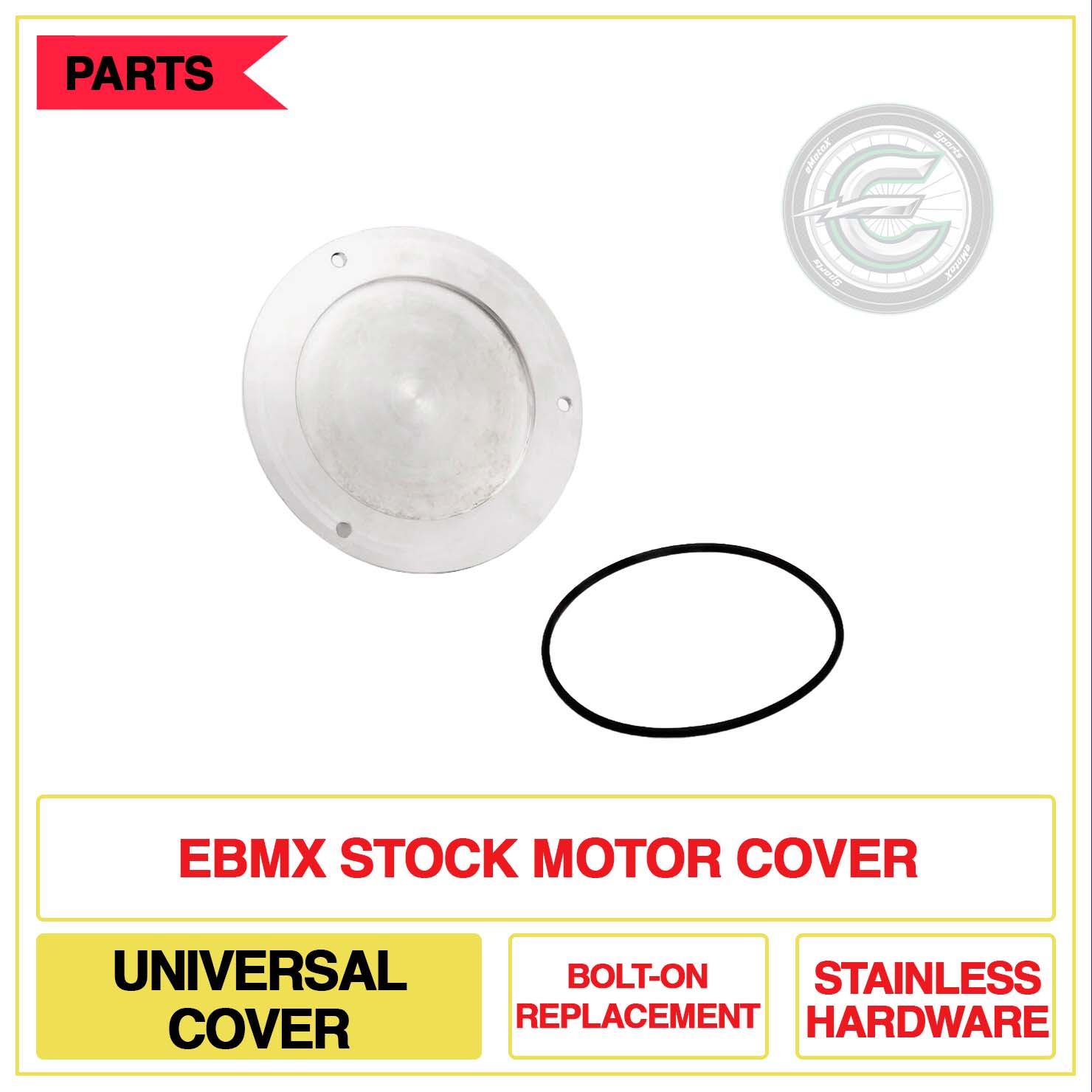 EBMX Stock Motor Cover Universal Cover Bolt-On Replacement Stainless Hardware | eMotoX Sports