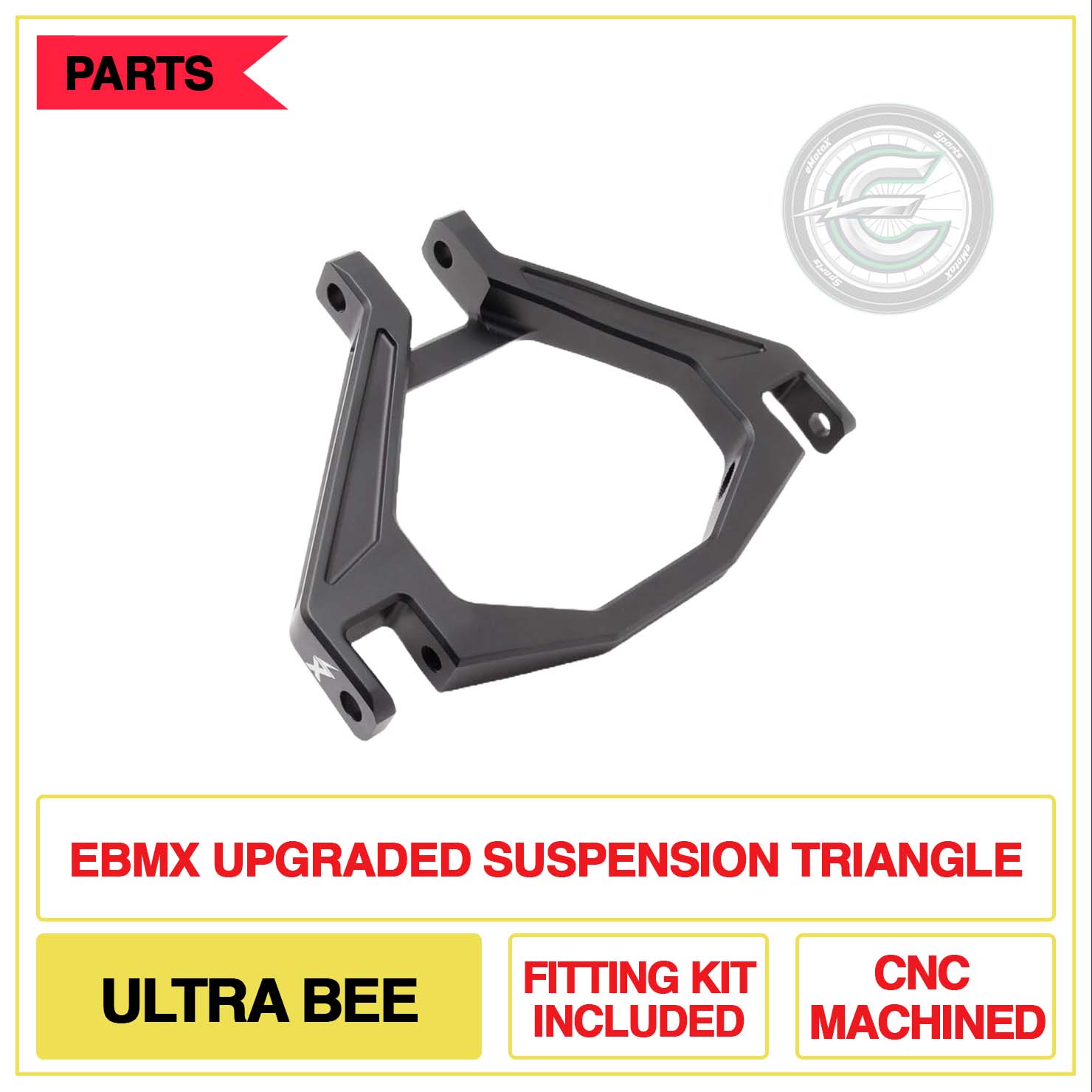 EBMX Upgraded Suspension Triangle Ultra Bee Fitting Kit Included CNC Machined | eMotoX Sports