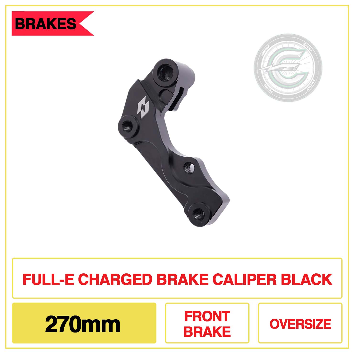 Soporte de pinza de freno delantera Full-E Charged para disco de freno de gran tamaño Ultra Bee de 270 mm