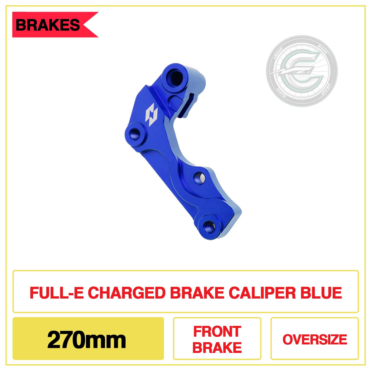 Soporte de pinza de freno delantera Full-E Charged para disco de freno de gran tamaño Ultra Bee de 270 mm