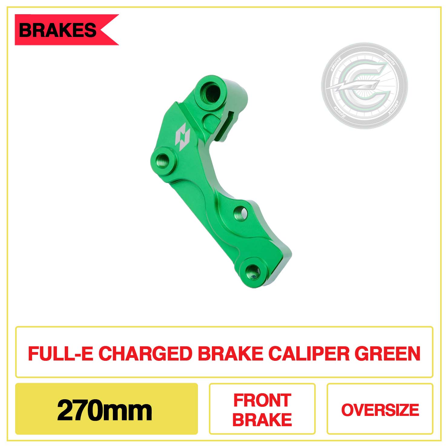 Soporte de pinza de freno delantera Full-E Charged para disco de freno de gran tamaño Ultra Bee de 270 mm