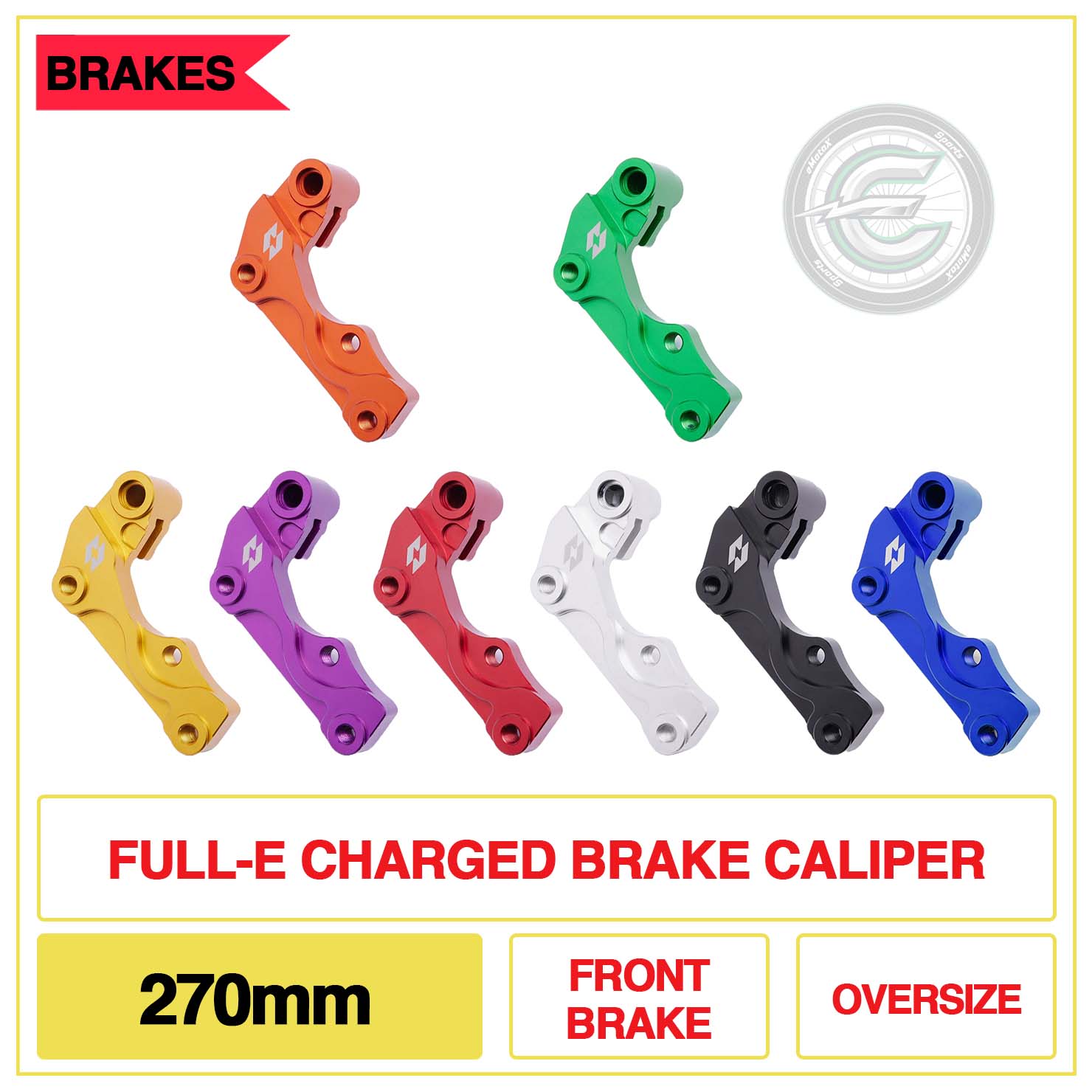 Soporte de pinza de freno delantera Full-E Charged para disco de freno de gran tamaño Ultra Bee de 270 mm