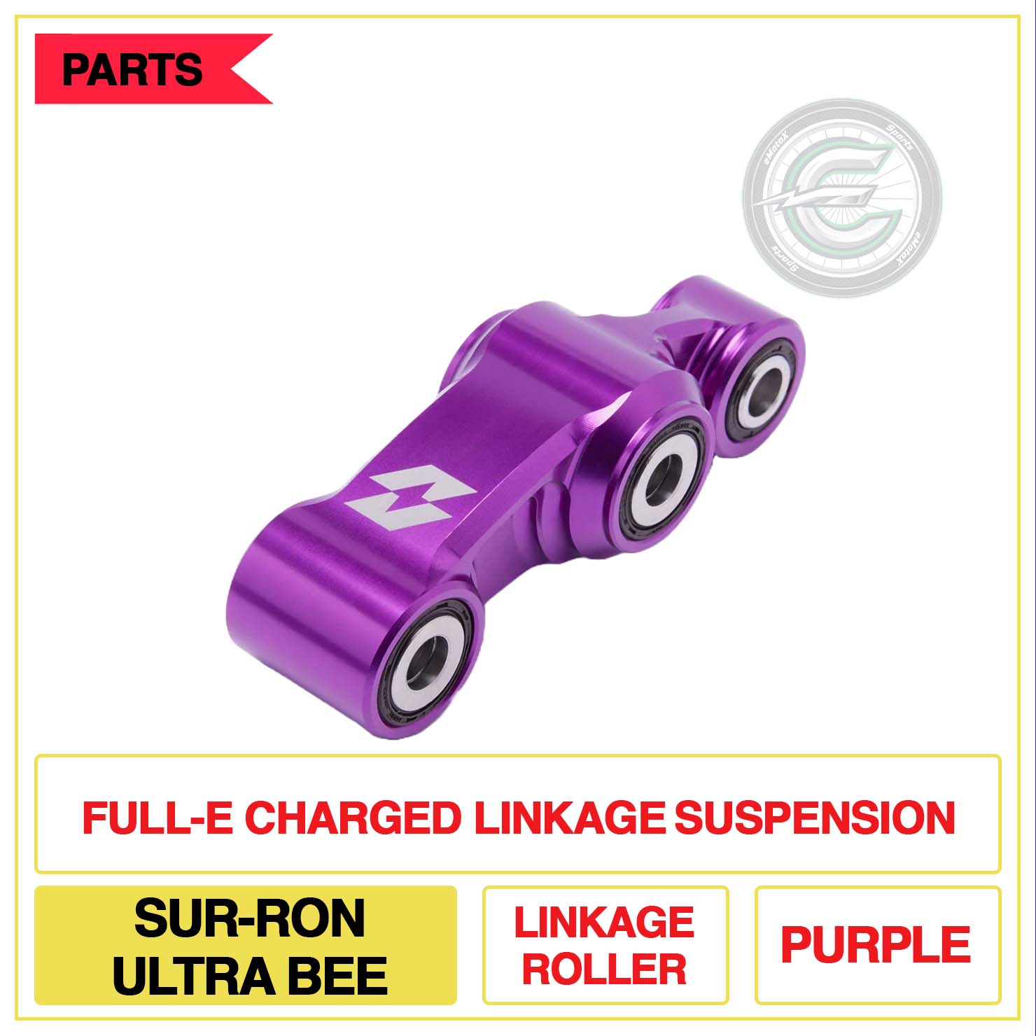 Full-E Charged Linkage Suspension Sur-Ron Ultra Bee Linkage Roller Multi Colour Purple | eMotoX Sports