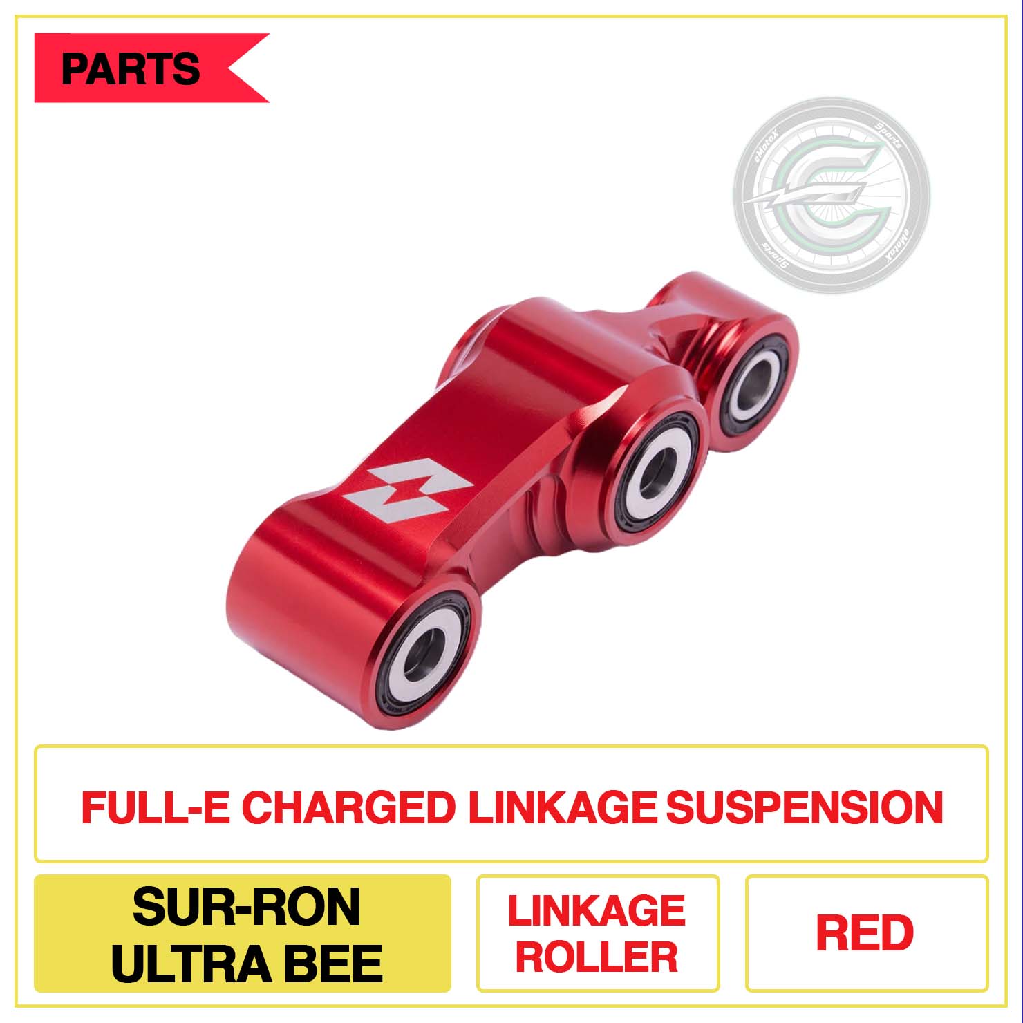 Full-E Charged Linkage Suspension Sur-Ron Ultra Bee Linkage Roller Multi Colour Red | eMotoX Sports