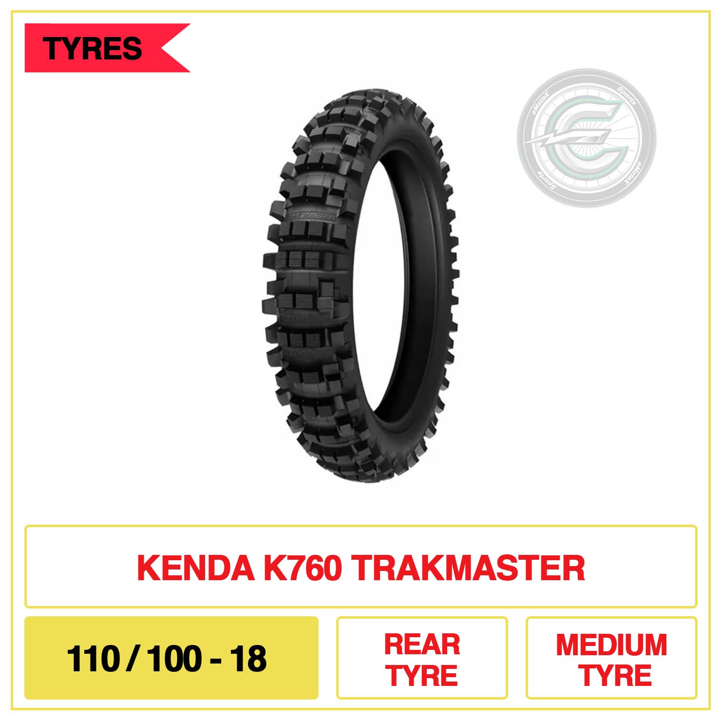 Kenda 110/100-18 K760 Trakmaster Medium Rear | eMotoX Sports