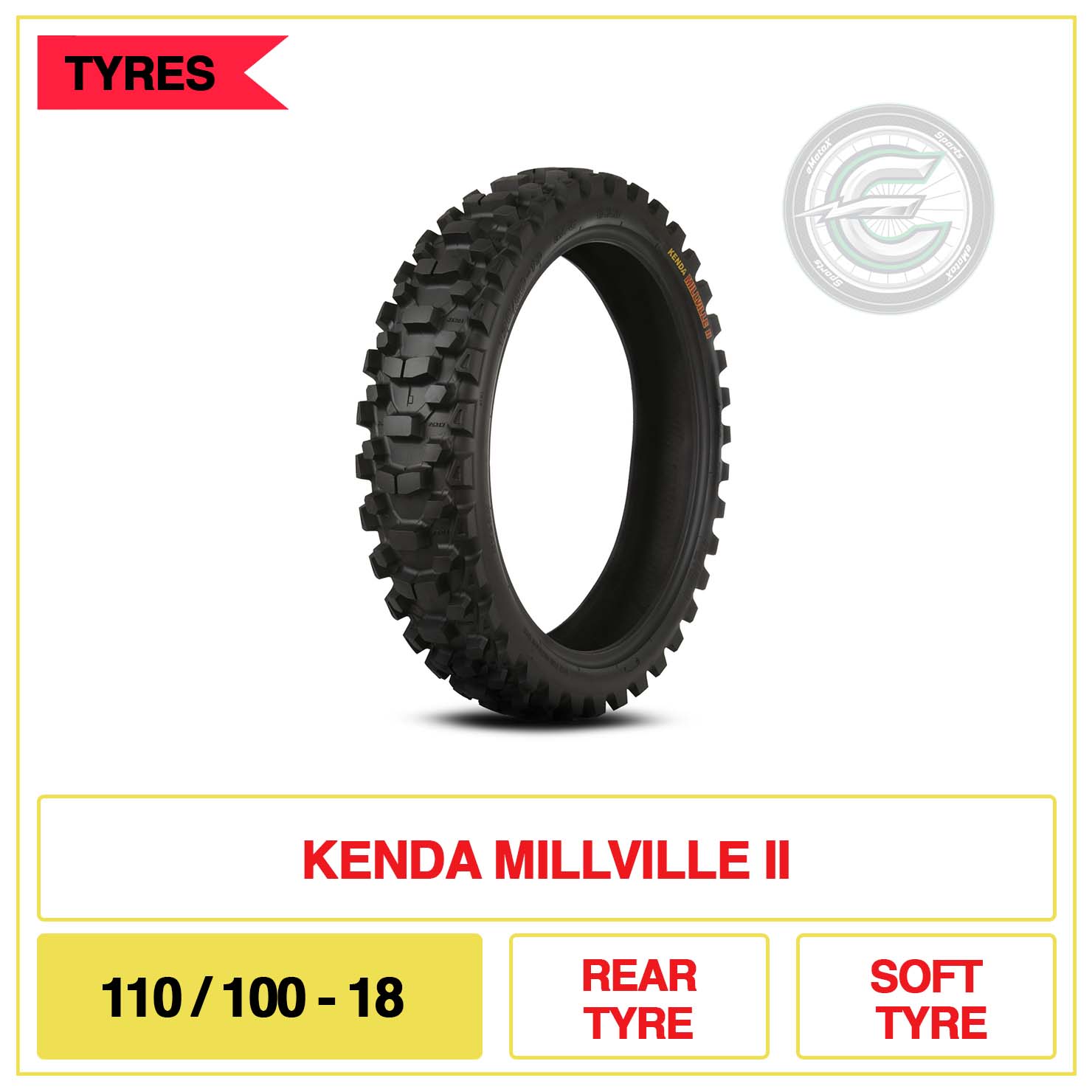 Kenda 110/100-18 Millville II Soft Rear | eMotoX Sports
