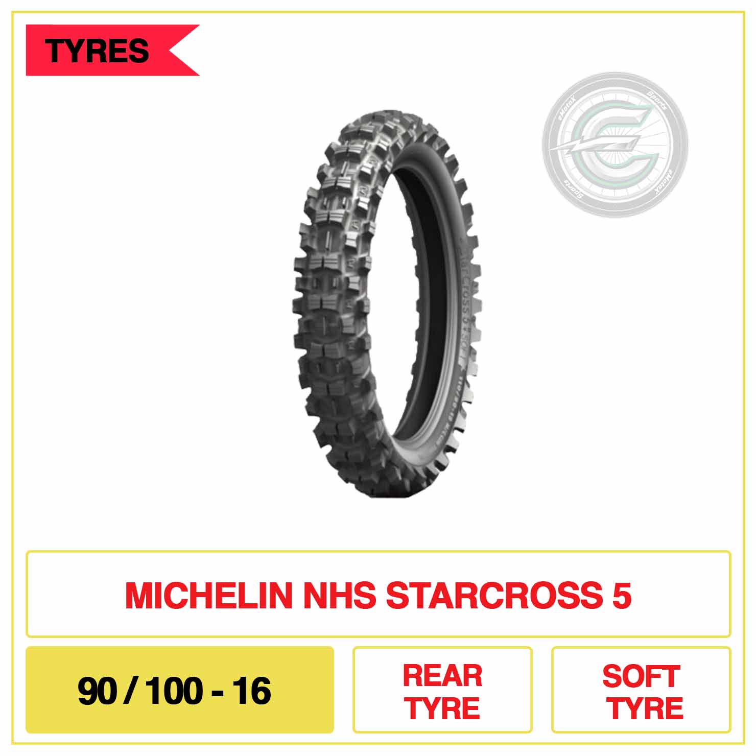 Michelin NHS Starcross 5 90-100/16 Rear Tyre Soft Tyre | eMotoX Sports