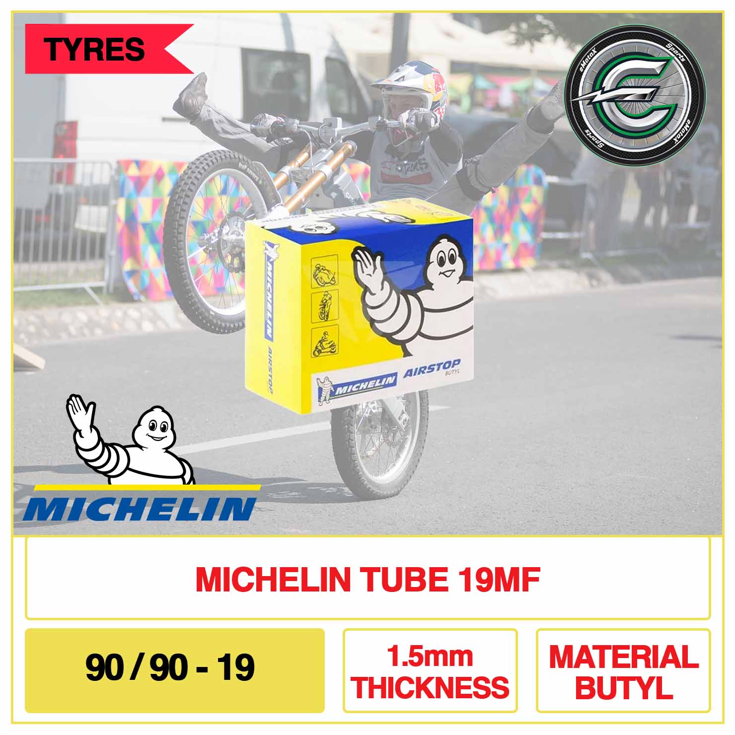 Michelin Tube 19MF 90/90-19 1.5mm Thickness Material Butyl | eMotoX Sports