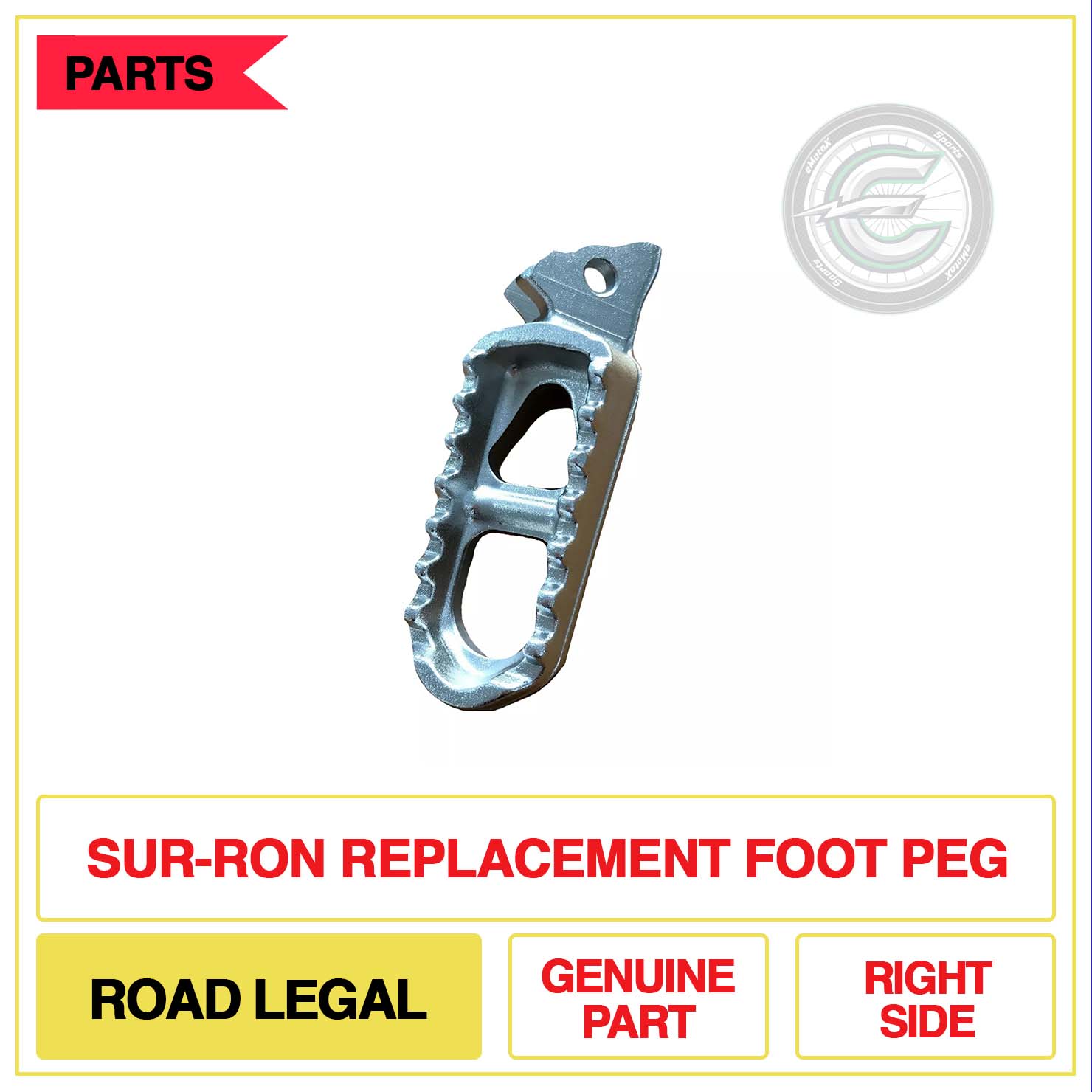 Sur-Ron Replacement Foot Peg Road Legal Genuine Part Right Side | eMotoX Sports