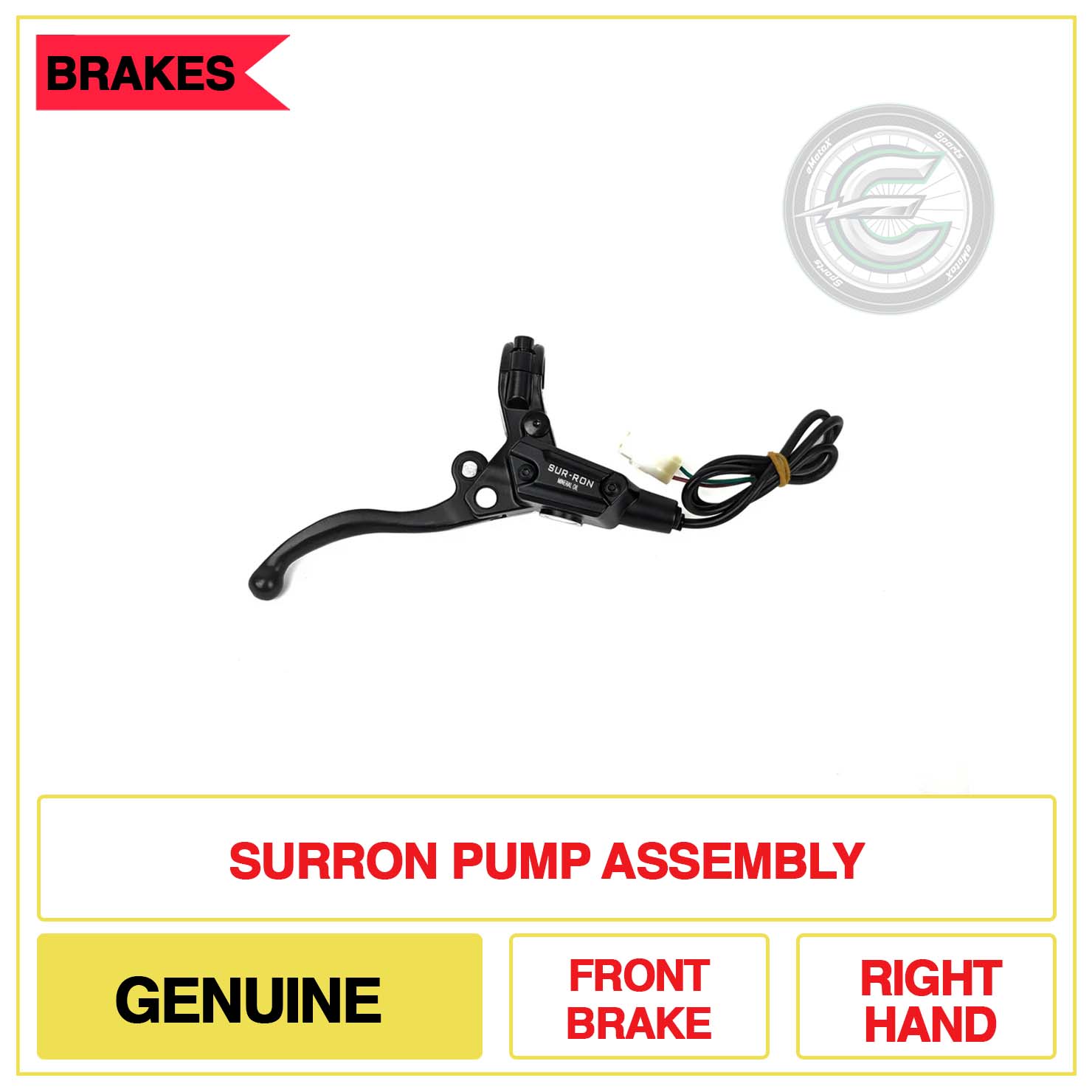 Surron Pump Assembly Genuine Front Brake Right Hand | eMotoX Sports