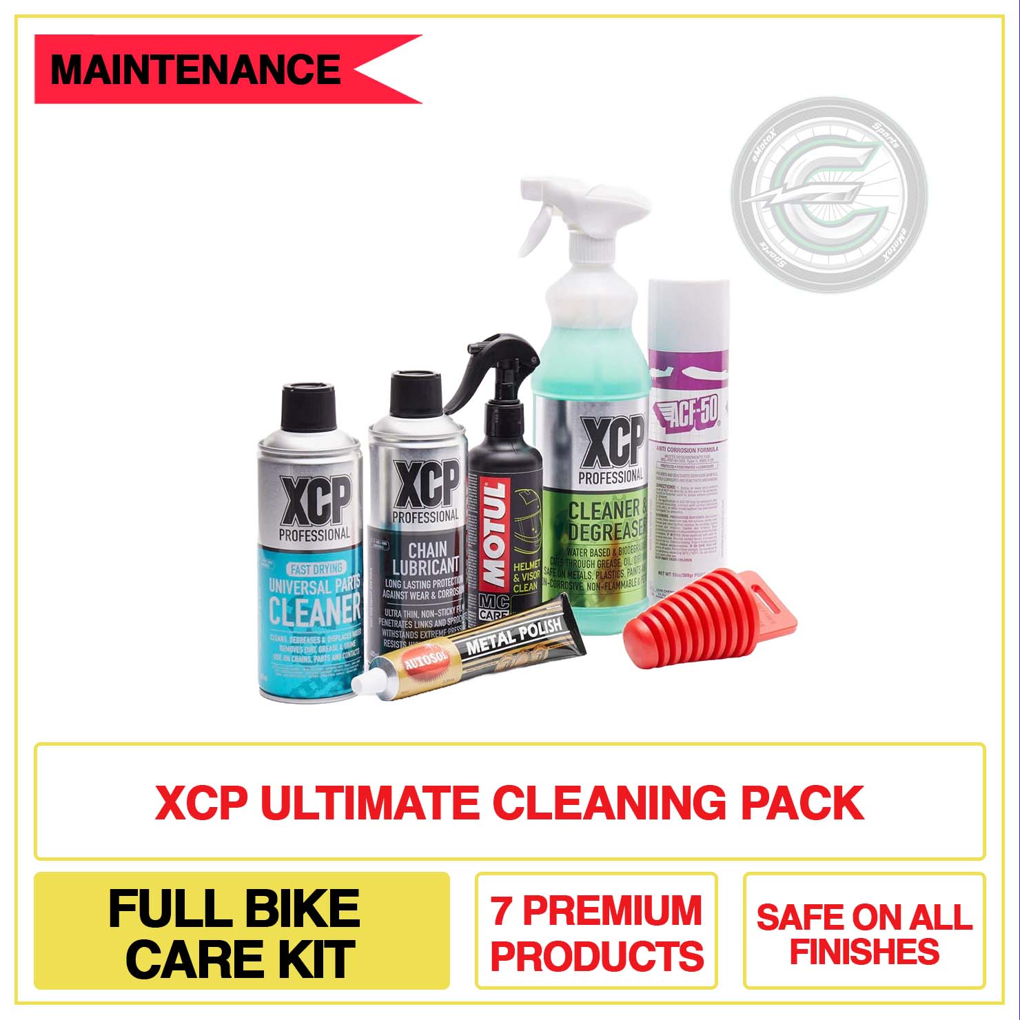 XCP Ultimate Cleaning Pack Full Bike Care Kit 7 Premium Products Safe On All Finishes | eMotoX Sports