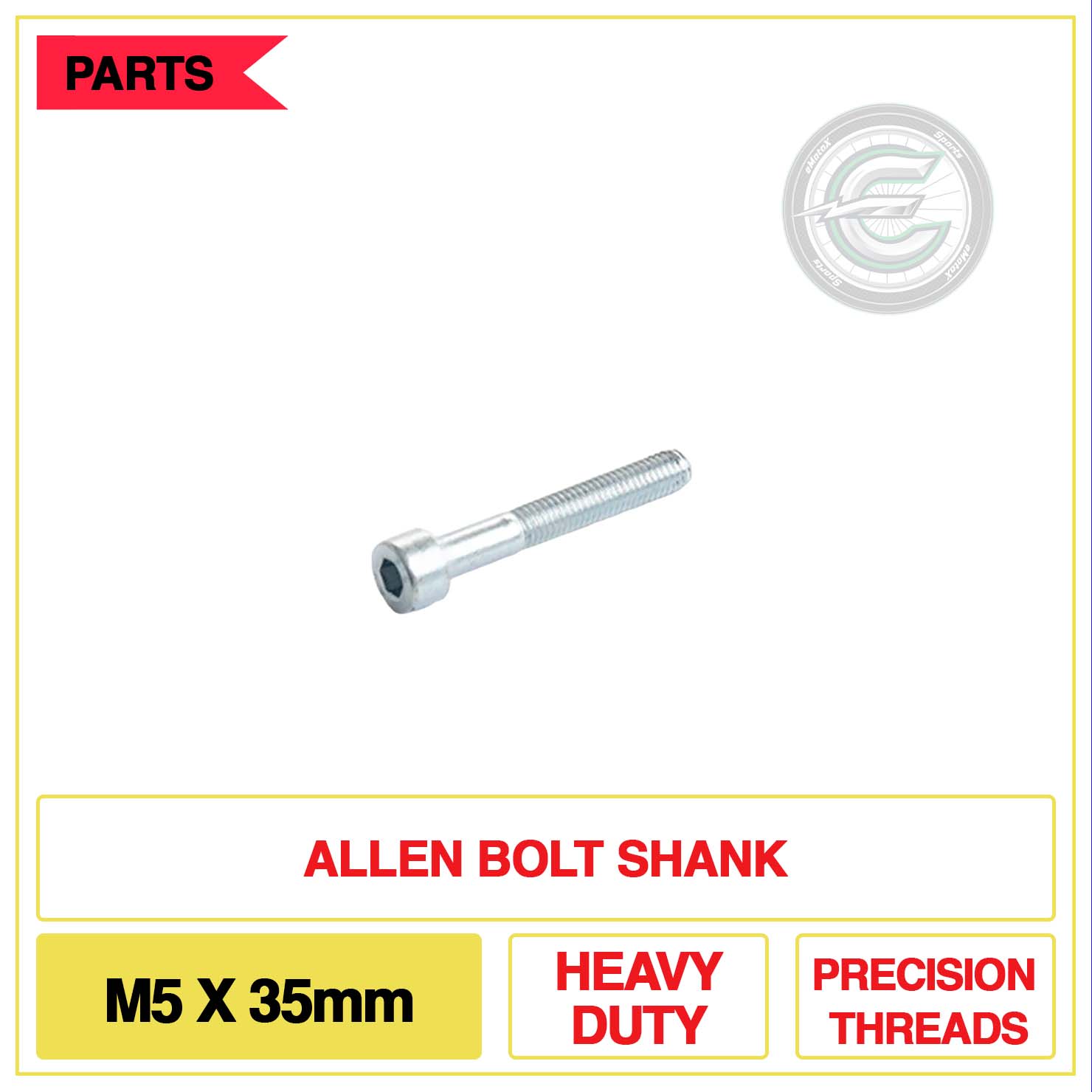 Allen Bolt Shank M5 X 35mm Heavy Duty Precision Threads | eMotoX Sports
