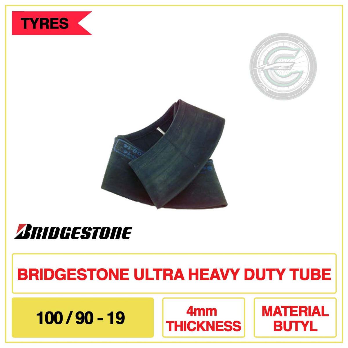 Bridgestone Ultra Heavy Duty Tube 100/90-19 4mm Thickness Material Butyl | eMotoX Sports