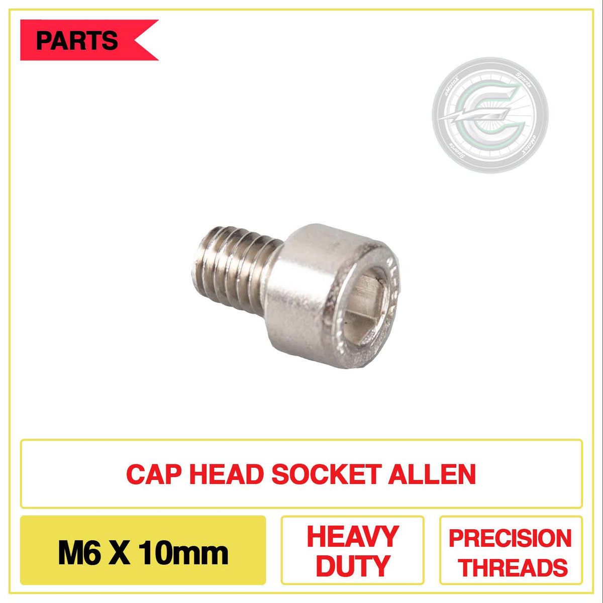 Cap Head Socket Allen M6 X 10mm Heavy Duty Precision Threads | eMotoX Sports