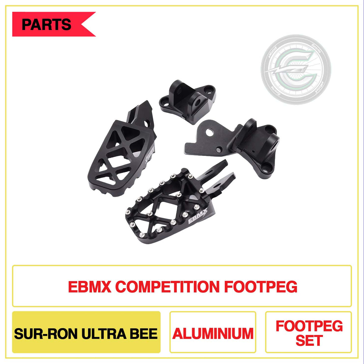 EBMX Competition Footpeg Sur-Ron Ultra Bee Aluminium Footpeg Set | eMotoX Sports