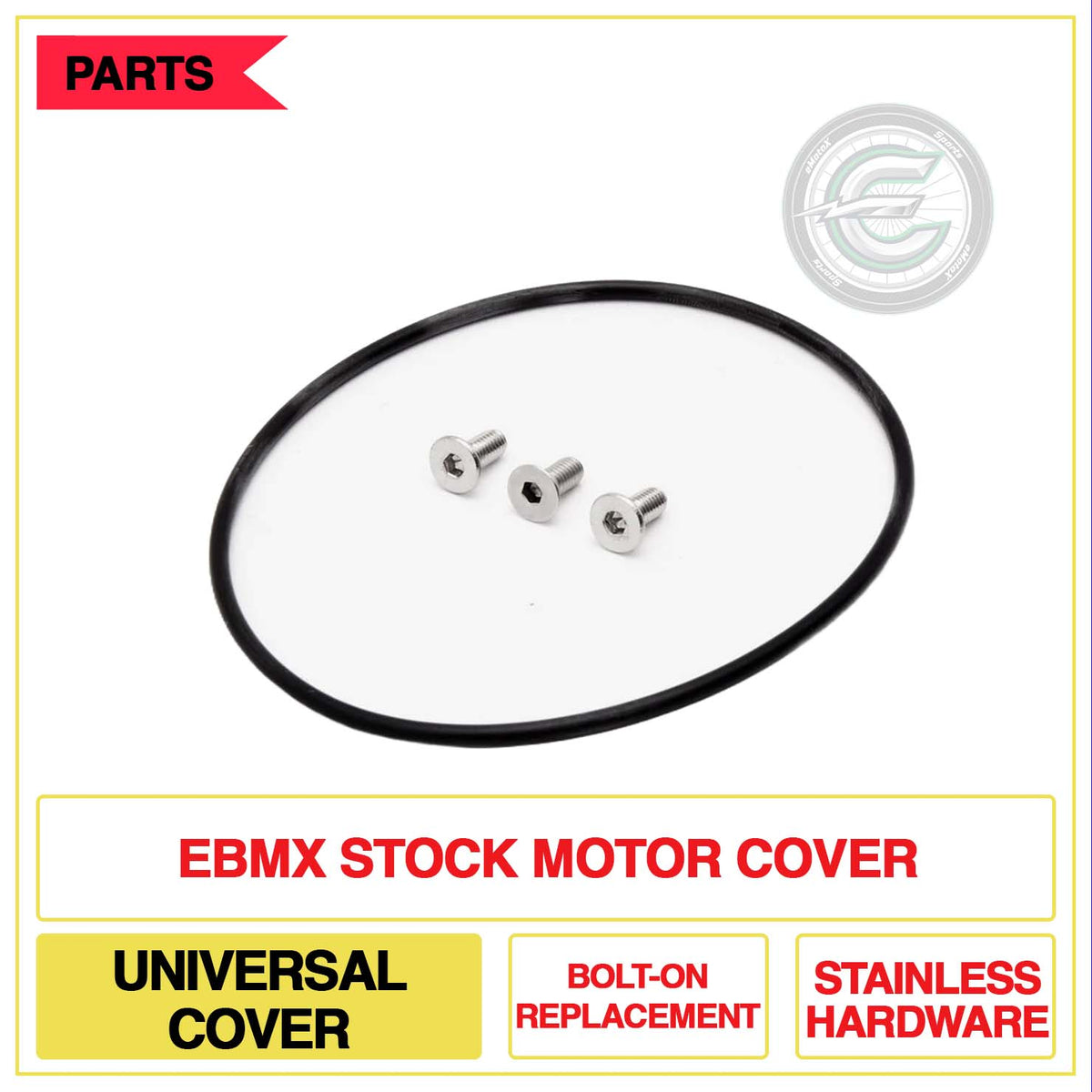 EBMX Stock Motor Cover Universal Cover Bolt-On Replacement Stainless Hardware | eMotoX Sports