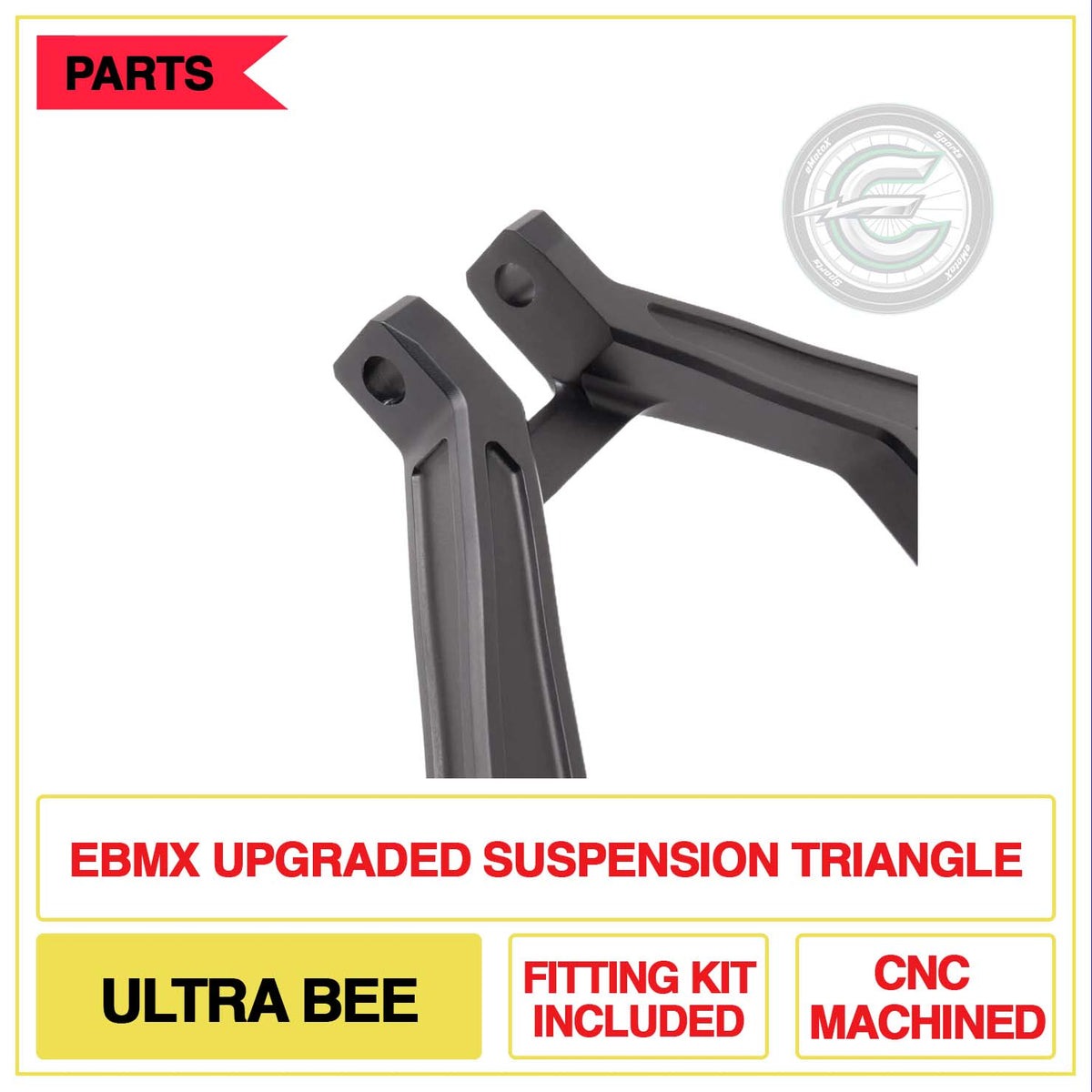 EBMX Upgraded Suspension Triangle Ultra Bee Fitting Kit Included CNC Machined | eMotoX Sports