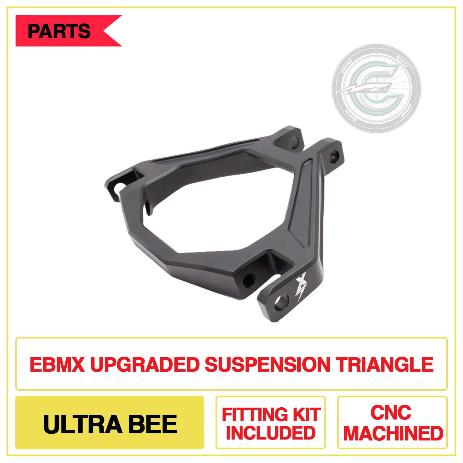EBMX Upgraded Suspension Triangle Ultra Bee Fitting Kit Included CNC Machined | eMotoX Sports