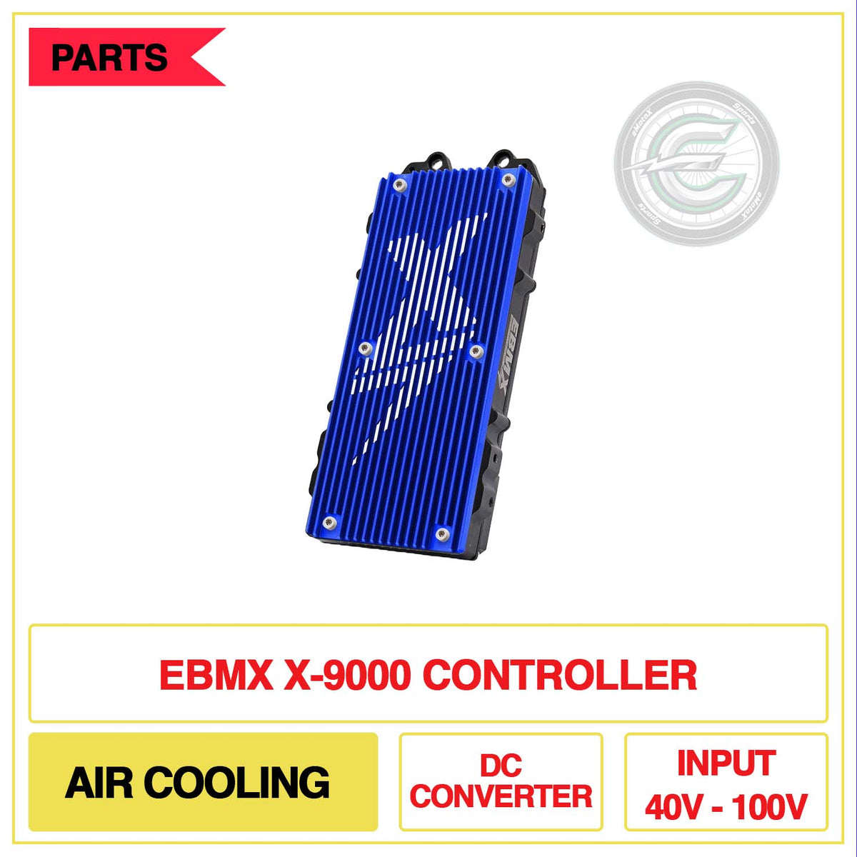 EBMX X-9000 Controller Air Cooling DC Converter Input 40V-100V | eMotoX Sports