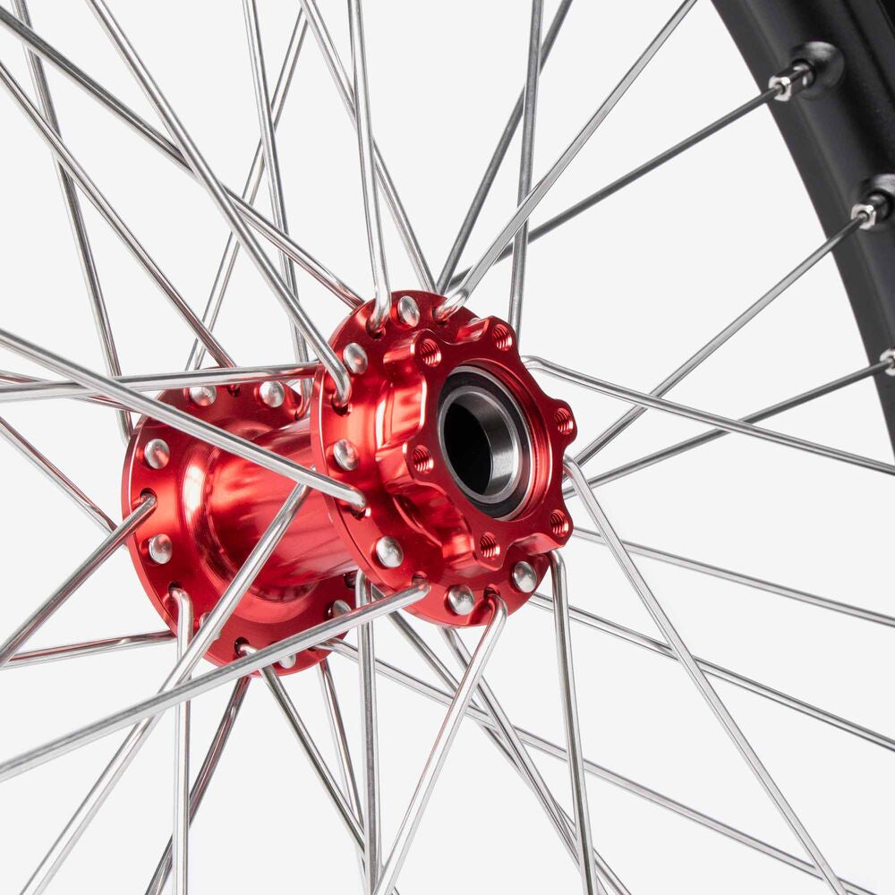 Rueda delantera EBMX de 21" – Aleación de la serie 7000, roja | Todoterreno y MX de alto rendimiento