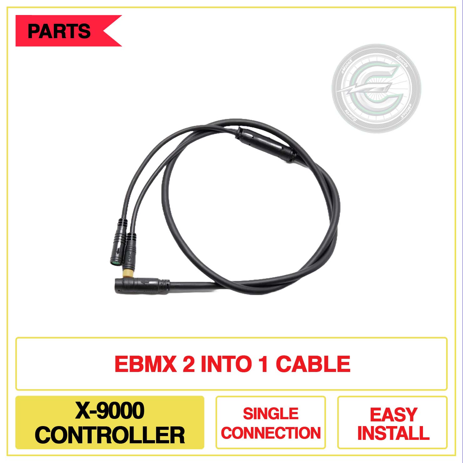 EBMX 2 Into 1 Cable X-9000 Controller Single Connection Easy Install | eMotoX Sports