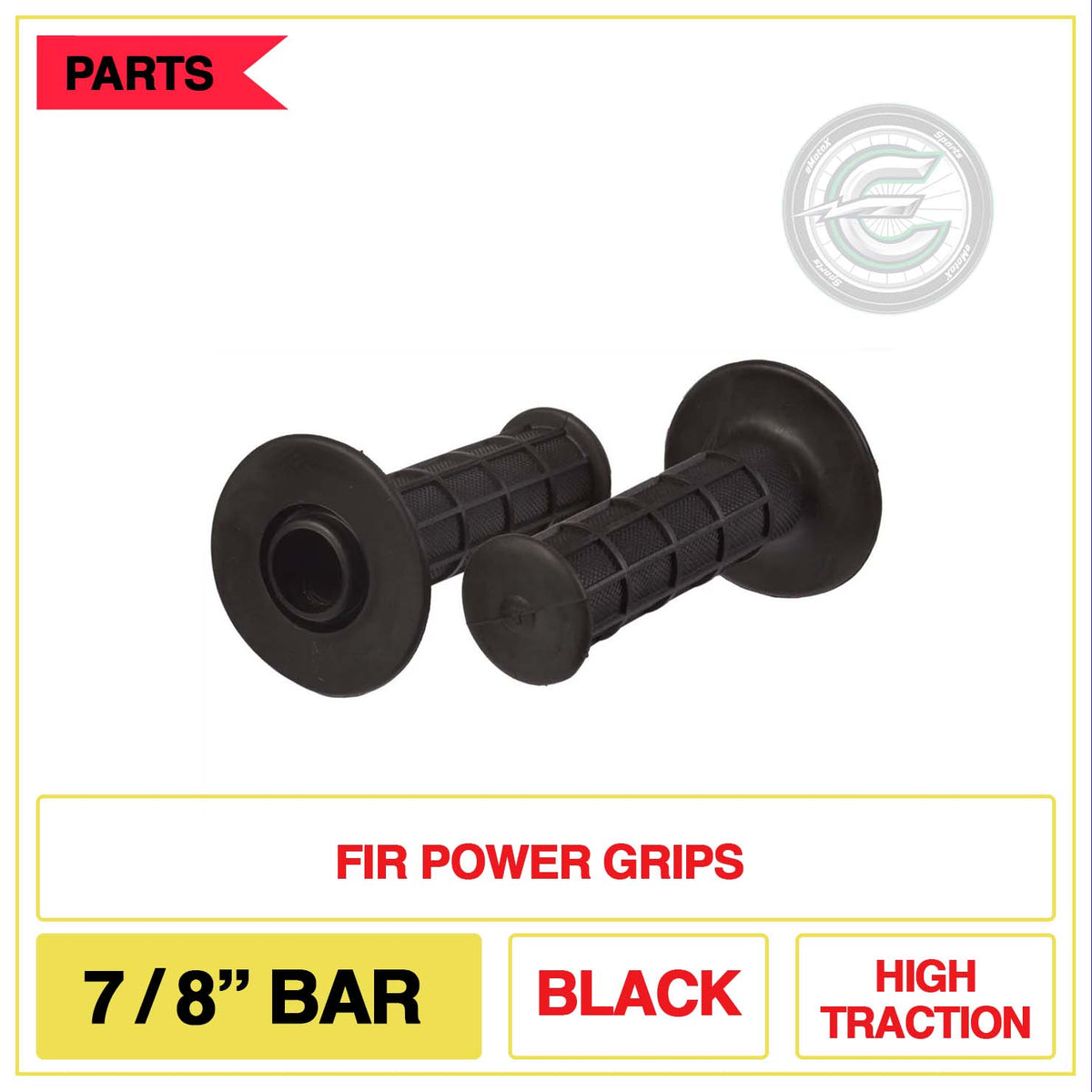 FIR Power Grips 7/8" Bar Black High Traction | eMotoX Sports