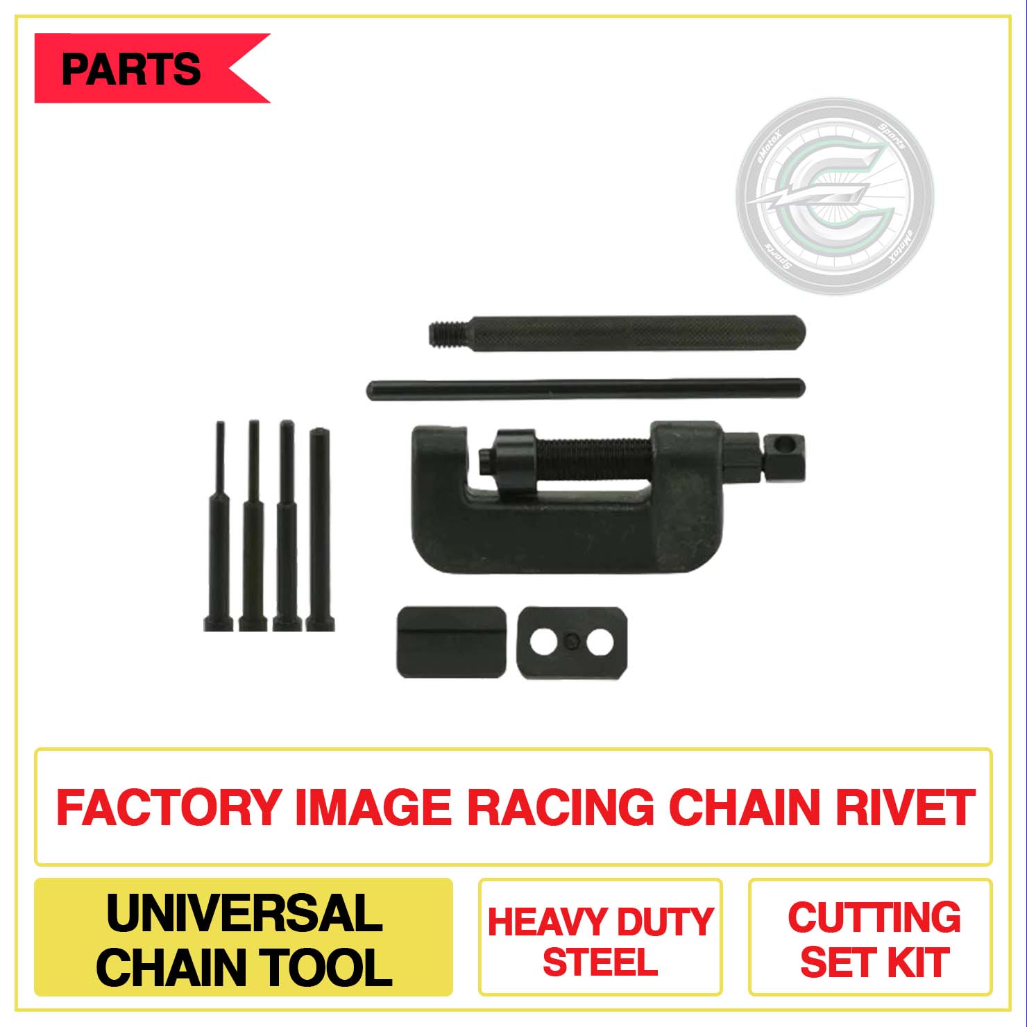 Factory Image Racing Chain Rivet Universal Chain Tool Heavy Duty Steel Cutting Set Kit | eMotoX Sports