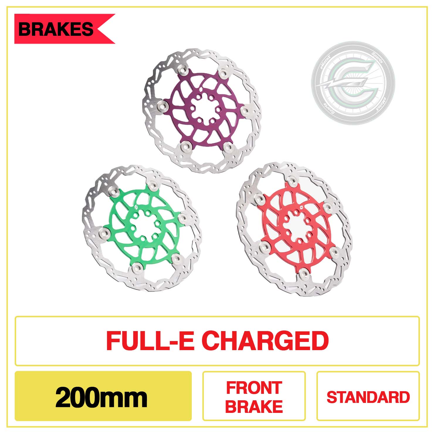 Full-E Charged 200m Front Brake Standard | eMotoX Sports