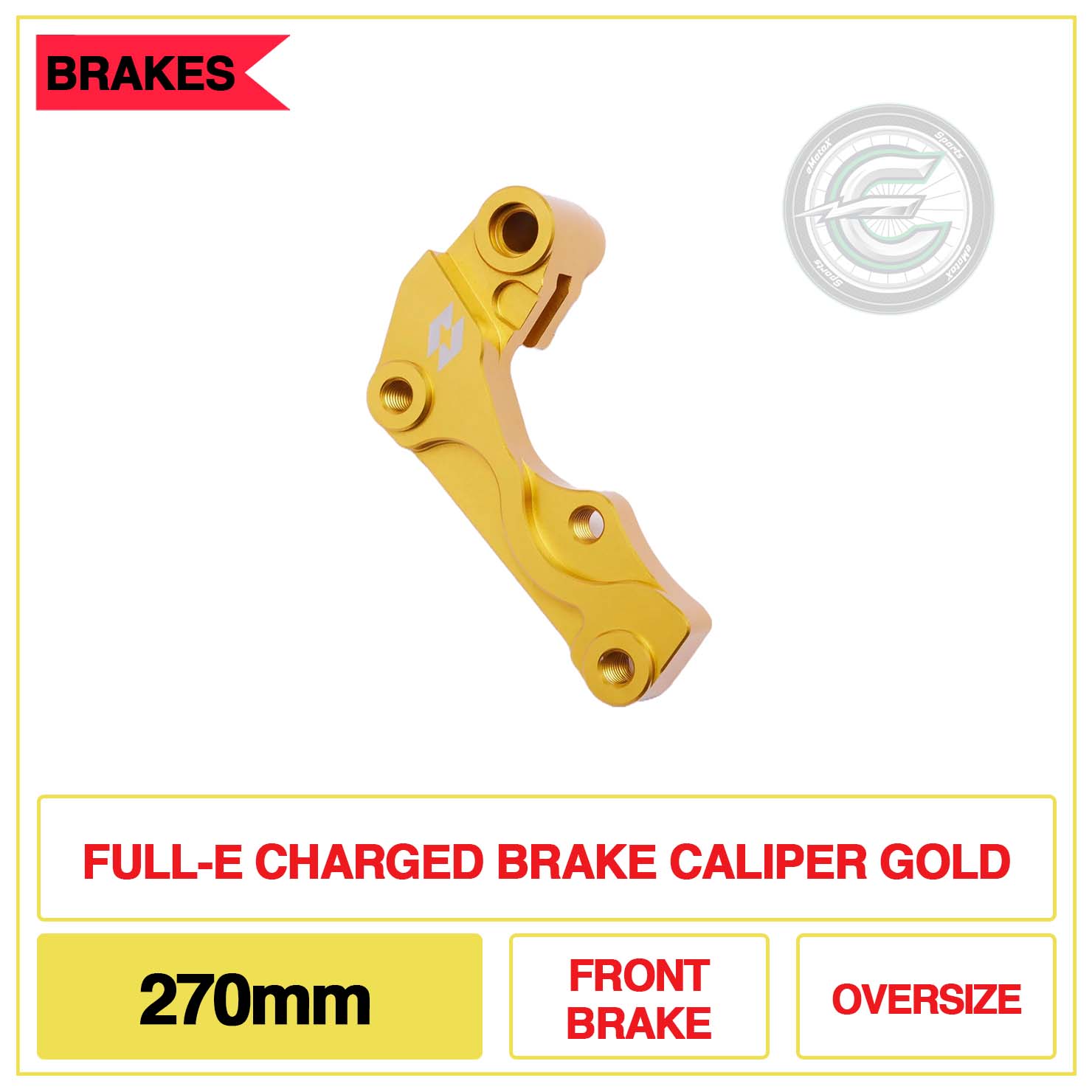 Soporte de pinza de freno delantera Full-E Charged para disco de freno de gran tamaño Ultra Bee de 270 mm