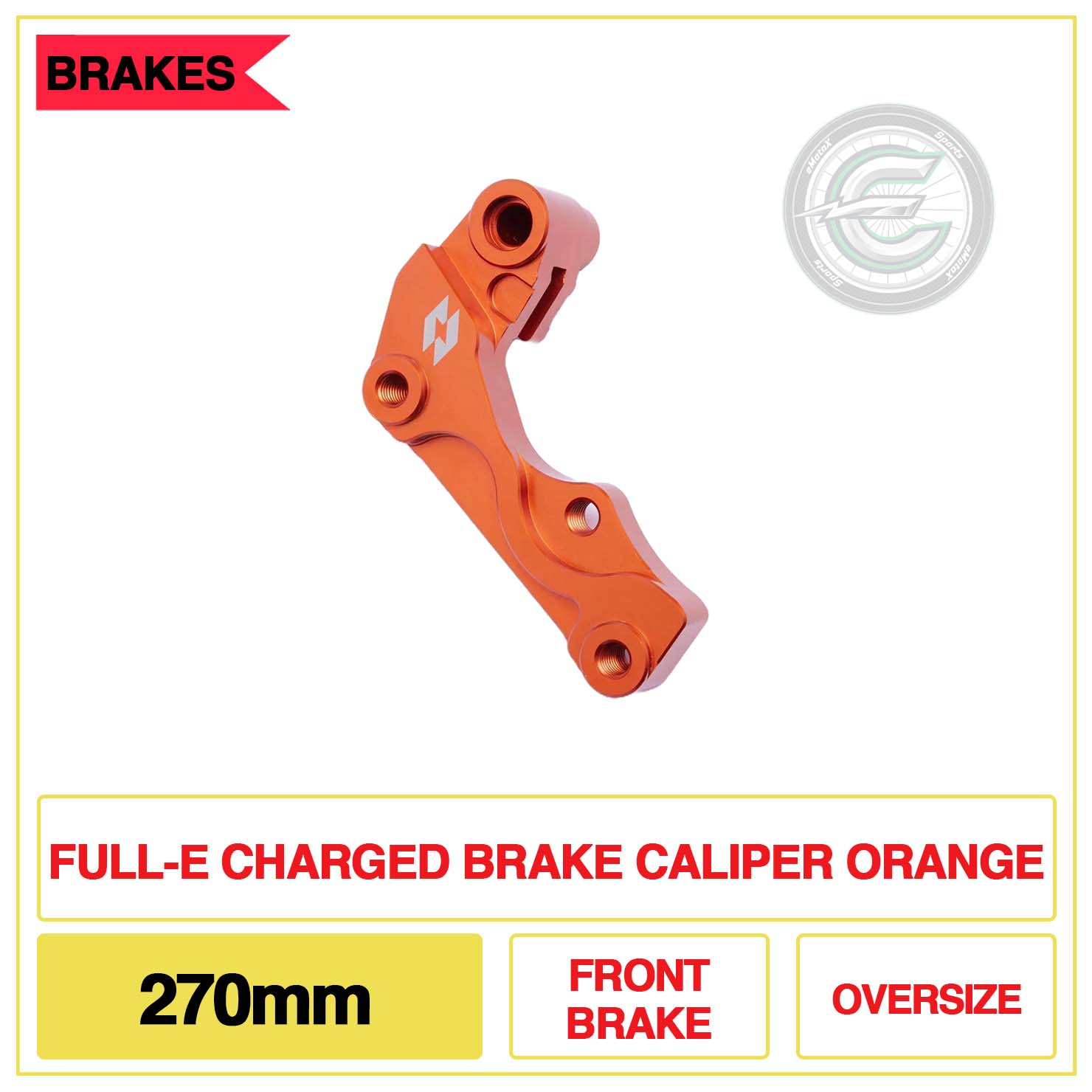 Soporte de pinza de freno delantera Full-E Charged para disco de freno de gran tamaño Ultra Bee de 270 mm