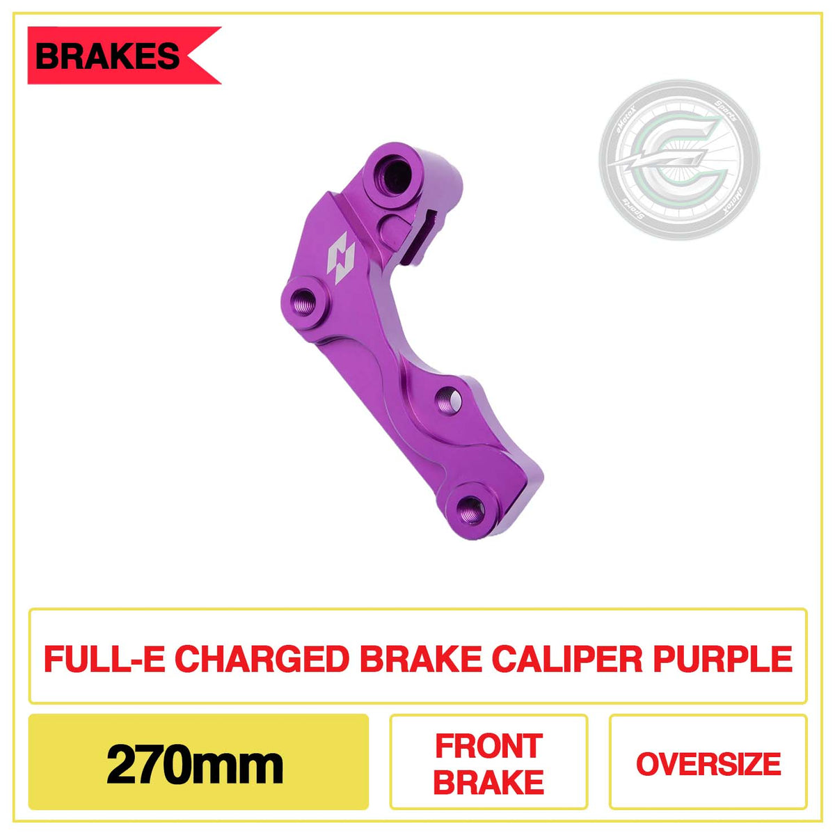 Soporte de pinza de freno delantera Full-E Charged para disco de freno de gran tamaño Ultra Bee de 270 mm