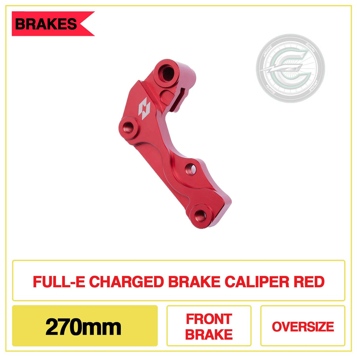 Soporte de pinza de freno delantera Full-E Charged para disco de freno de gran tamaño Ultra Bee de 270 mm