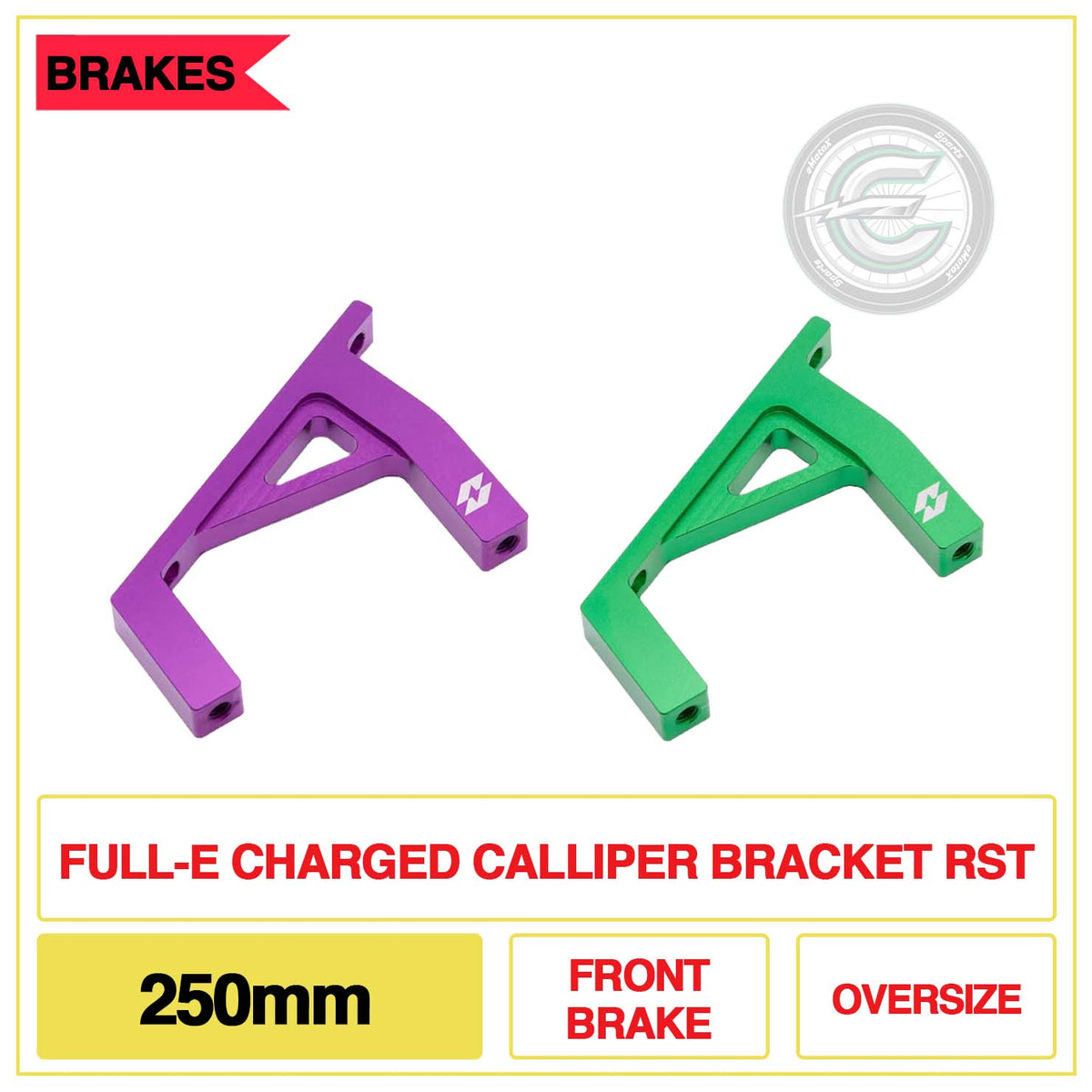Full-E Charged Calliper Bracket RST 250mm Front Brake Oversize | eMotoX Sports