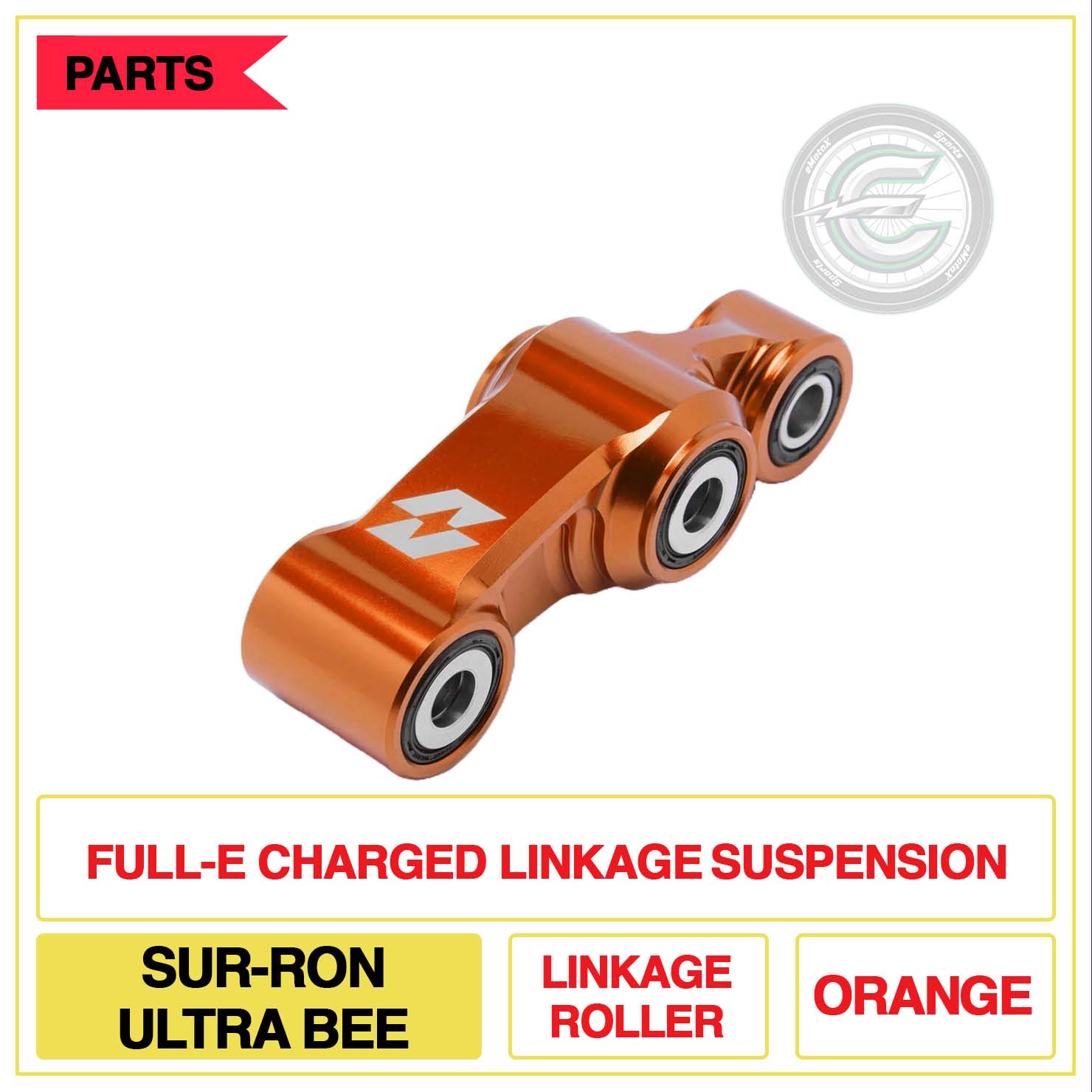 Full-E Charged Linkage Suspension Sur-Ron Ultra Bee Linkage Roller Multi Colour Orange | eMotoX Sports