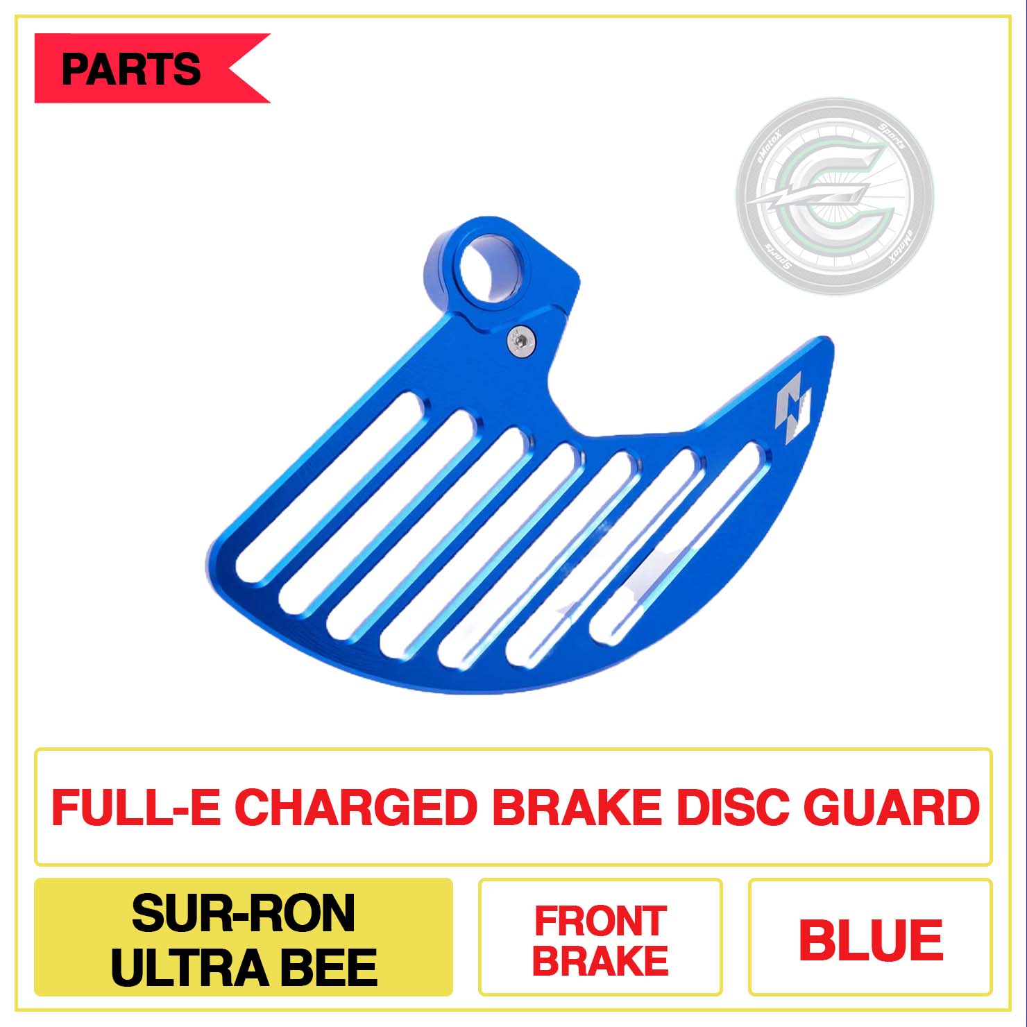 Full-E Charged Brake Disc Guard Sur-Ron Ultra Bee Front Brake Multi Colour Blue | eMotoX Sports