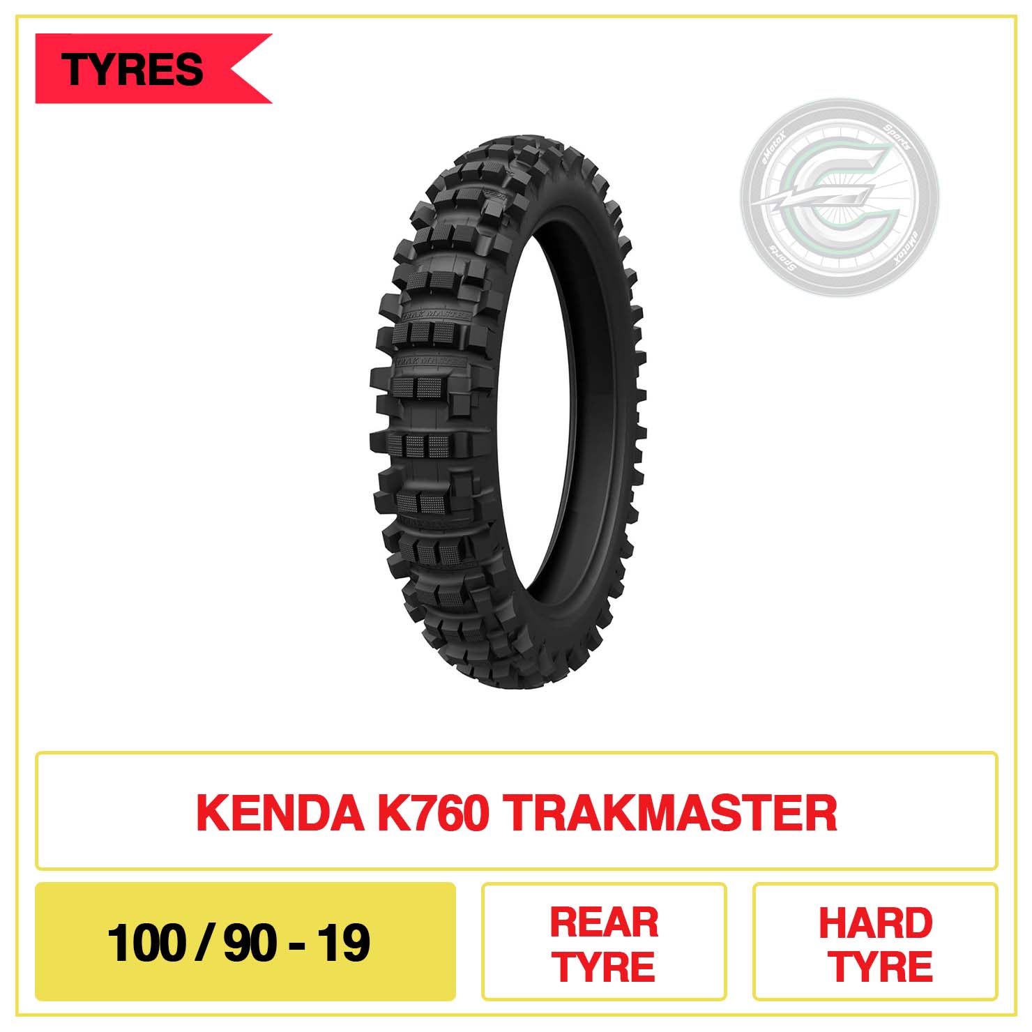 Kenda 100/90-19 K760 Trakmaster Hard Rear Tyre | eMotoX Sports