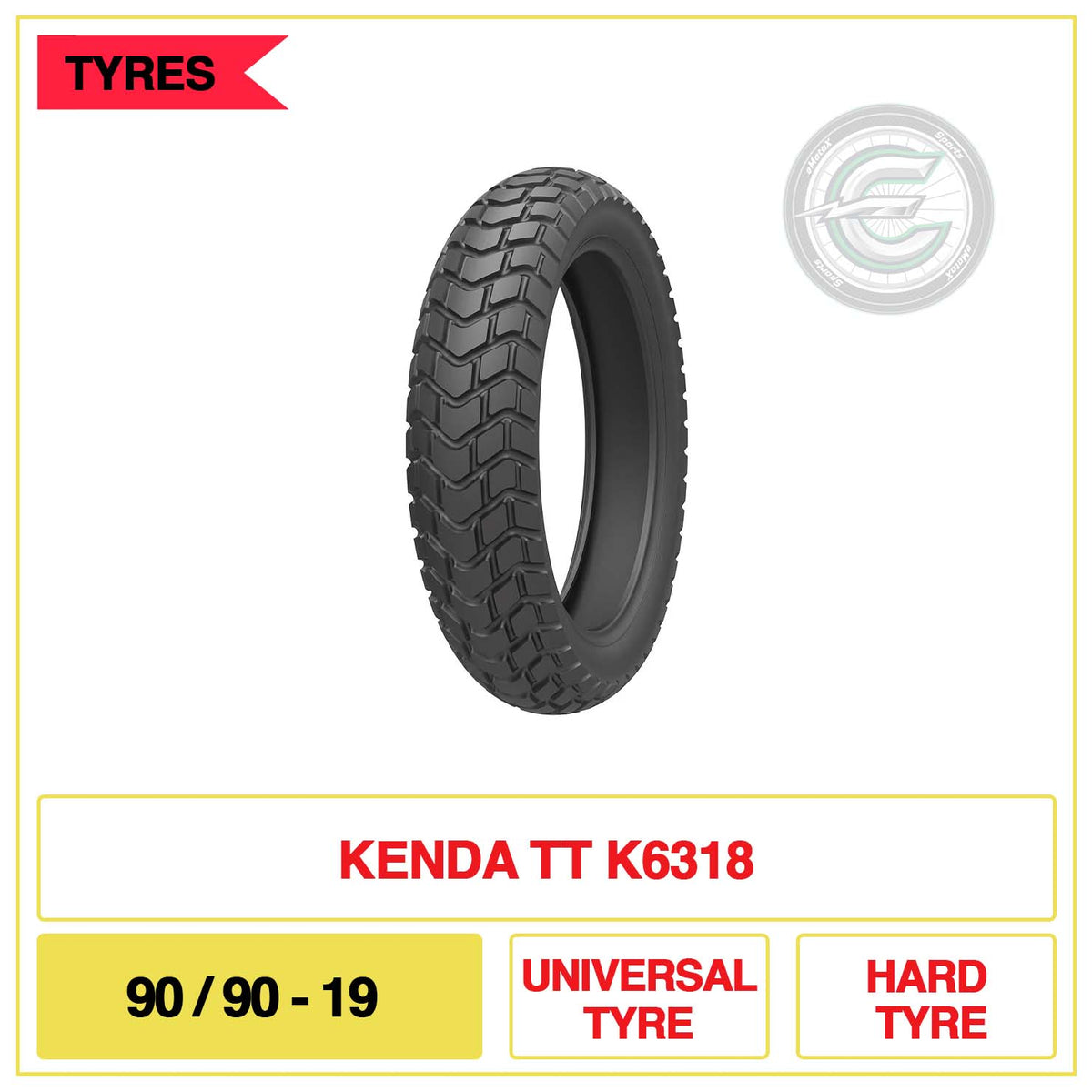 Kenda TT K6318 90/90-18 Universal Tyre Hard Tyre | eMotoX Sports