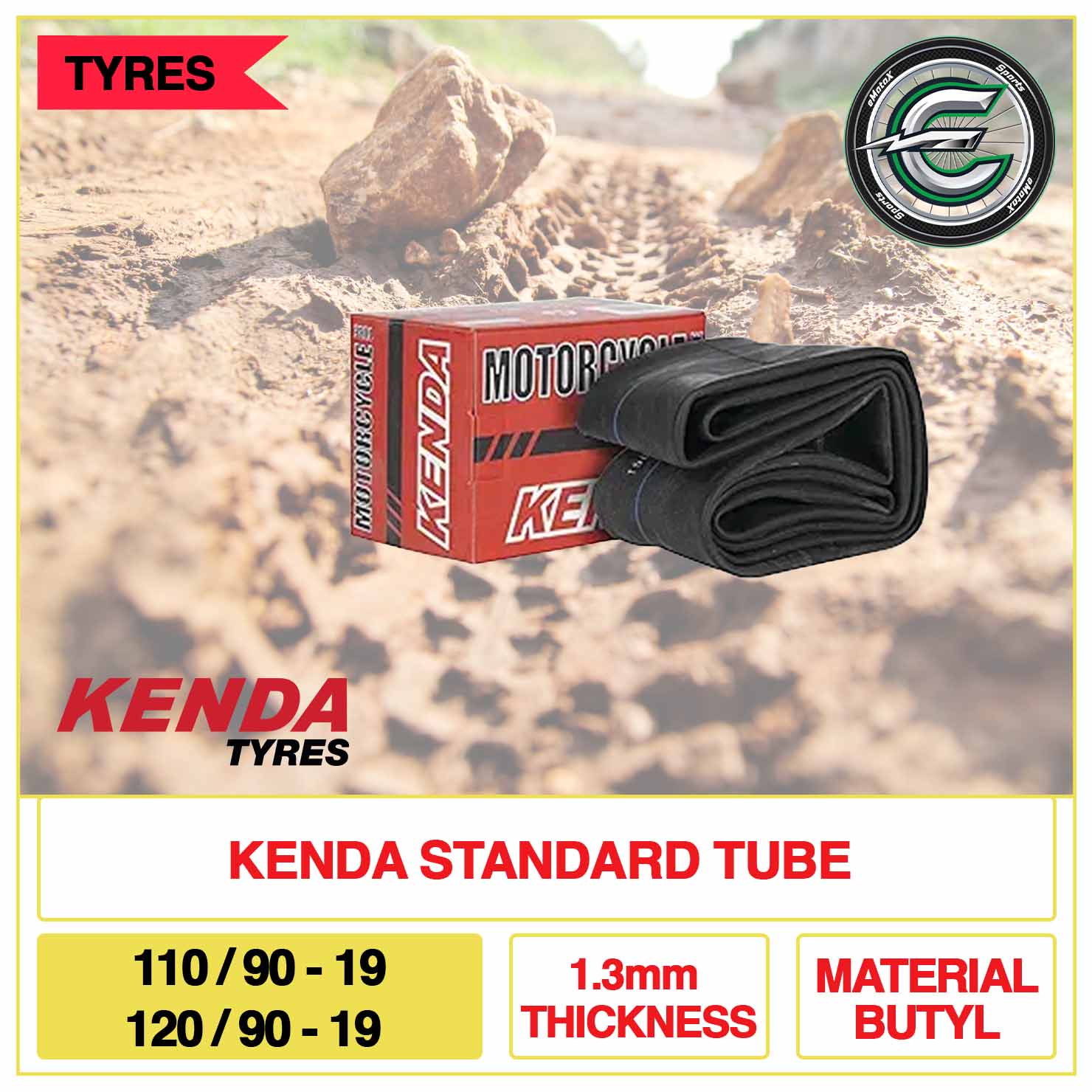 Kenda Inner Tube 110/90-19 & 120/90-19 TR-6 Standard Motocross Tube