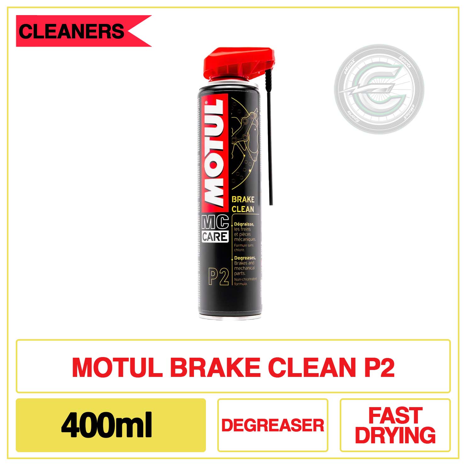 Motul Brake Clean P2 400ml Degreaser Fast Drying | eMotoX Sports