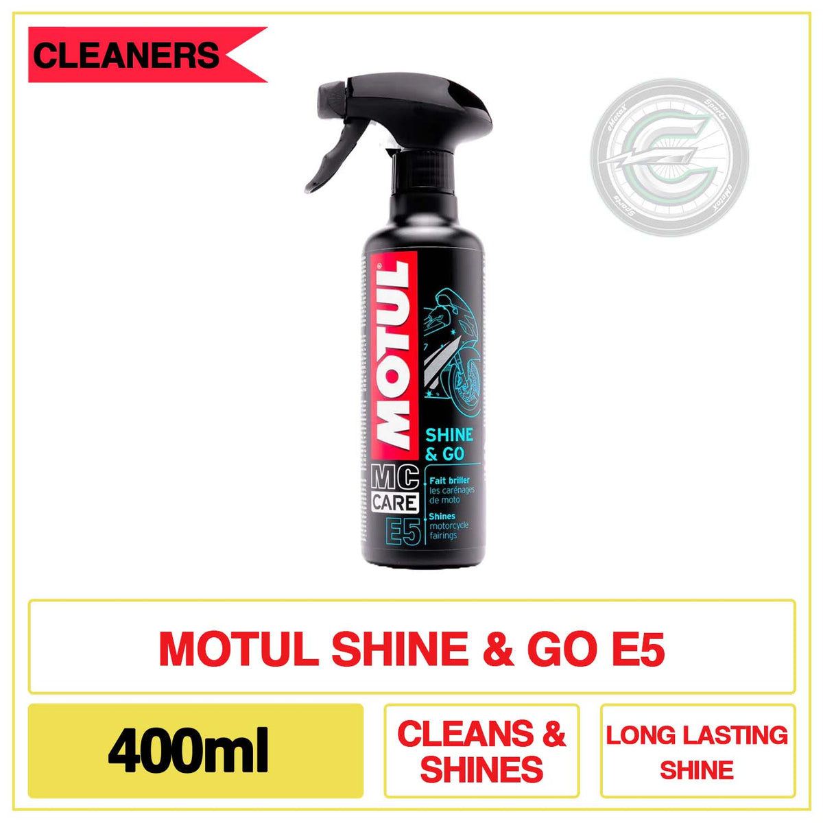 Motul Shine & Go E5 400ml Cleans & Shines Long Lasting Shine | eMotoX Sports