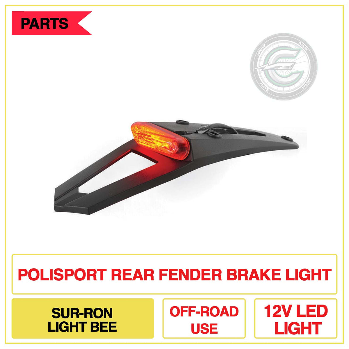 Polisport Rear Fender Brake Light Sur-Ron Light Bee Off-Road 12V LED Light | eMotoX Sports