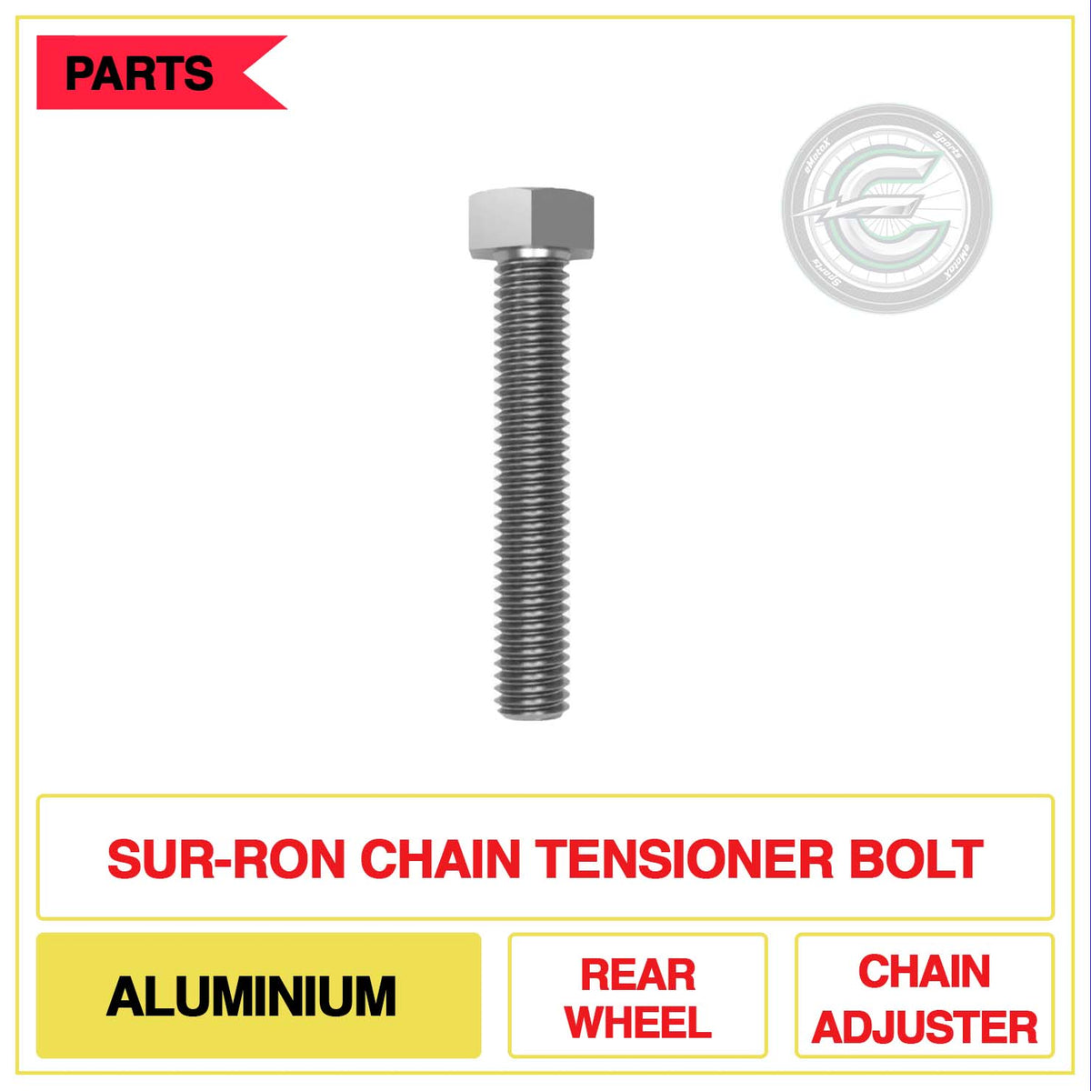 Sur-Ron Chain Tensioner Bolt Aluminium Rear Wheel Chain Adjuster | eMotoX Sports