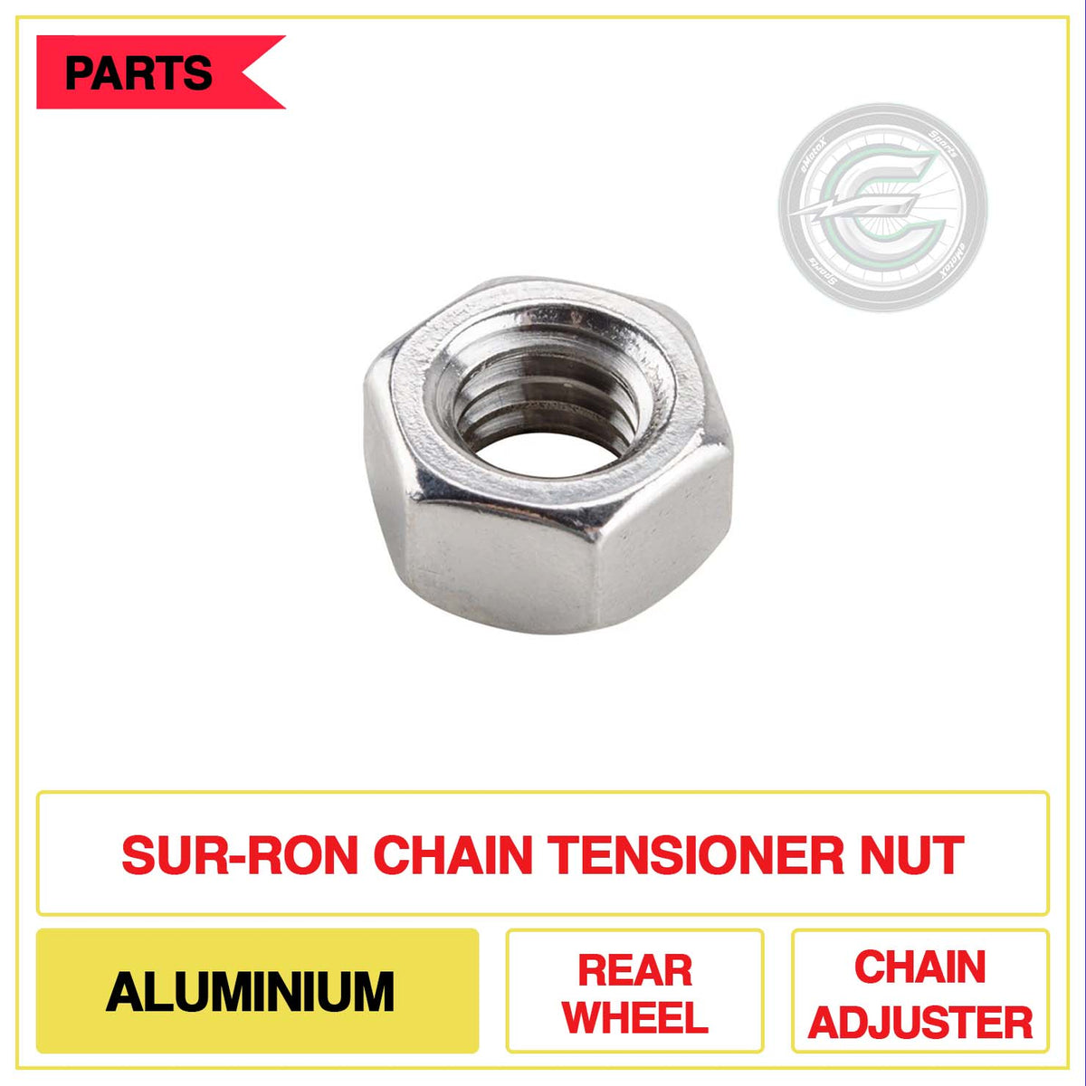Sur-Ron Chain Tensioner Nut Aluminium Rear Wheel Chain Adjuster | eMotoX Sports