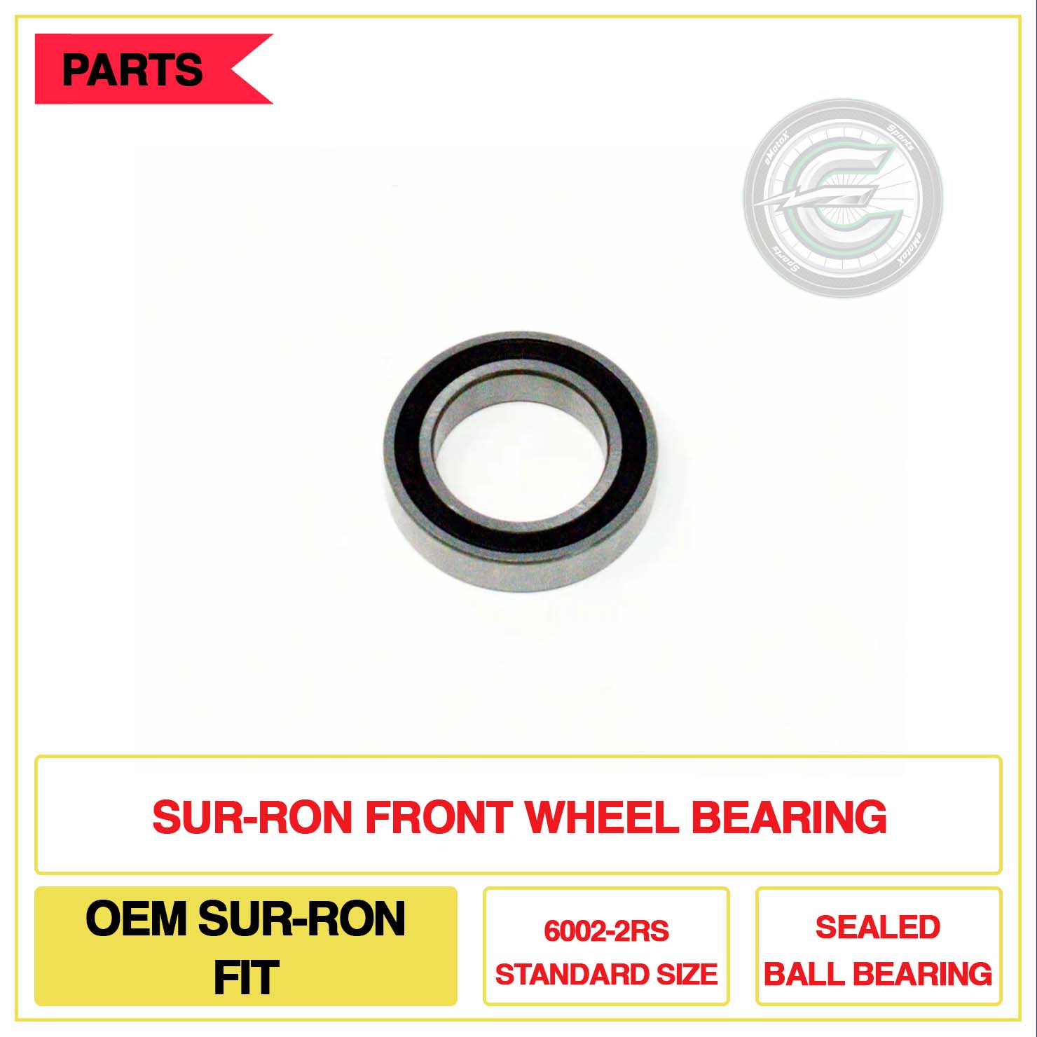 Sur-Ron Front Wheel Bearing OEM Sur-Ron Fit 6002-2RS Standard Size Sealed Ball Bearing | eMotoX Sports