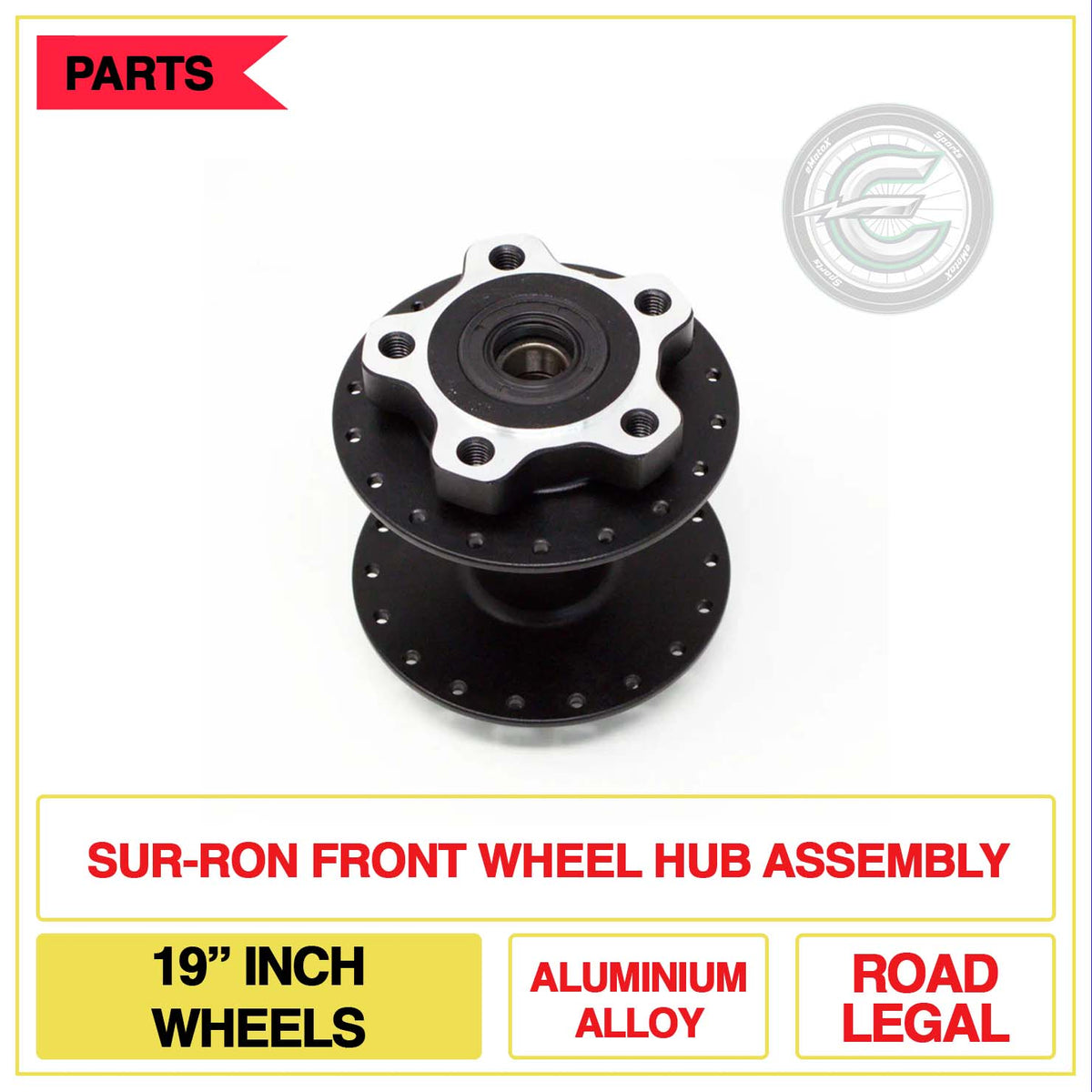 Sur-Ron Front Wheel Hub Assembly 19" Inch Wheels Aluminium Alloy Road Legal | eMotoX Sports