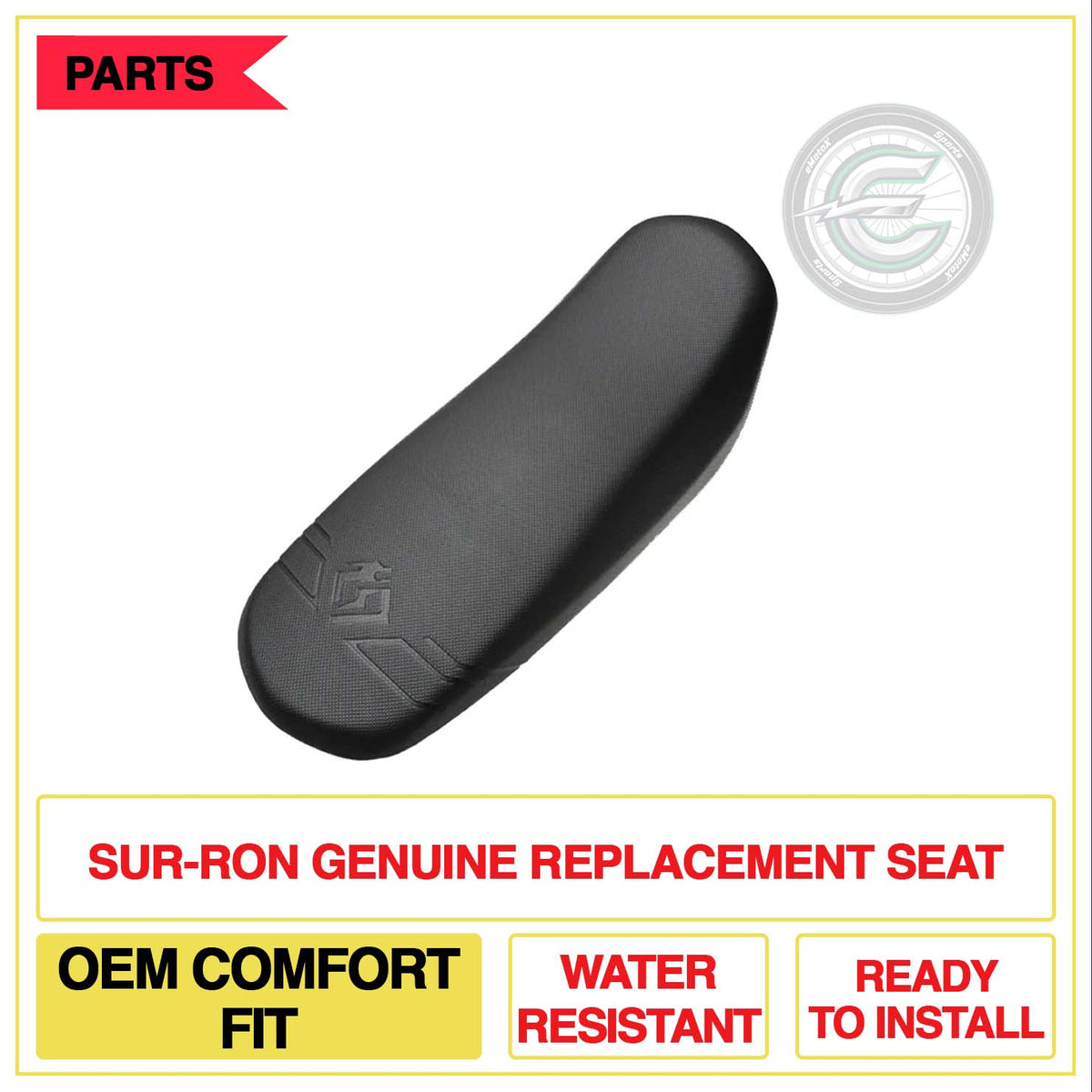 Sur-Ron Genuine Replacement Seat OEM Comfort Fit Water Resistant Ready To Install | eMotoX Sports