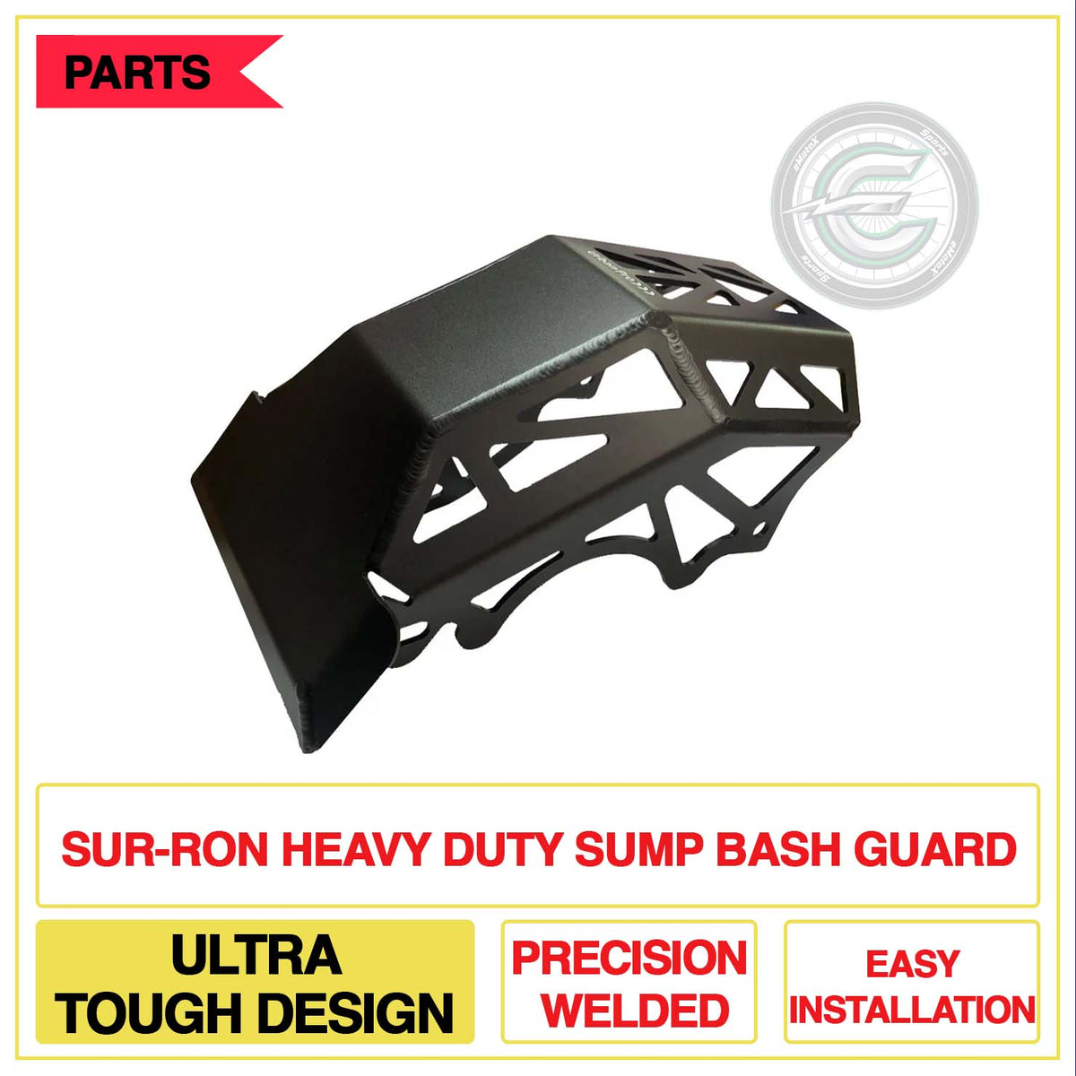 Sur-Ron Heavy Duty Sump Bash Guard Ultra Tough Design Precision Welded Easy Installation Black | eMotoX Sports