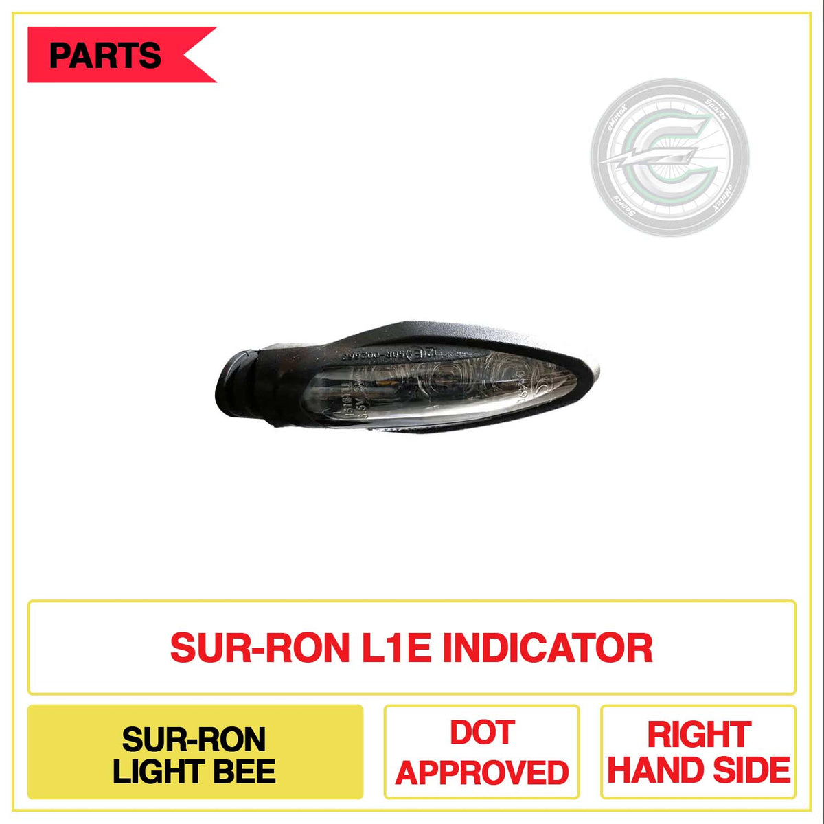 Sur-Ron L1E Indicator Sur-Ron Light Bee DOT Approved Right Hand Side| eMotoX Sports