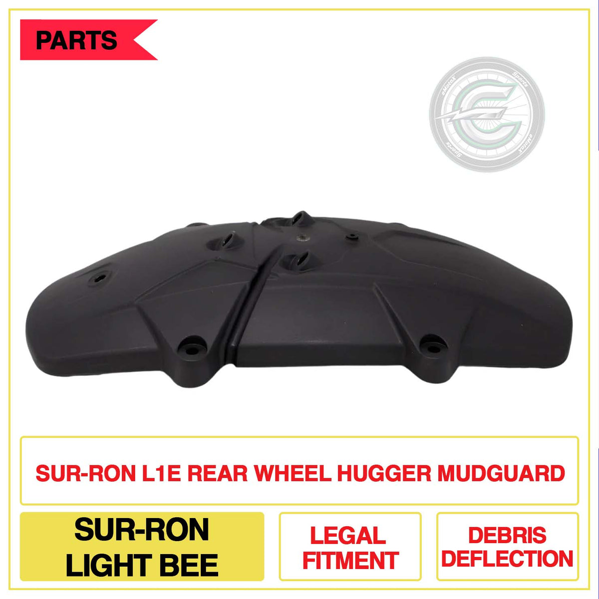 Sur-Ron L1E Rear Wheel Hugger Mudguard Sur-Ron Light Bee Legal Fitment Debris Deflection | eMotoX Sports
